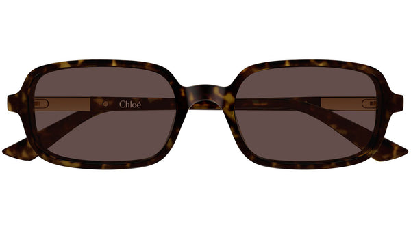 CH0363S Chloé Rectangular Sunglasses 002 Havana Solid Brown  display picture 1