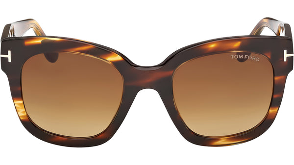 Tom Ford Beatrix-02 FT0613 Sunglasses 55F Coloured Havana - eye-oo.com