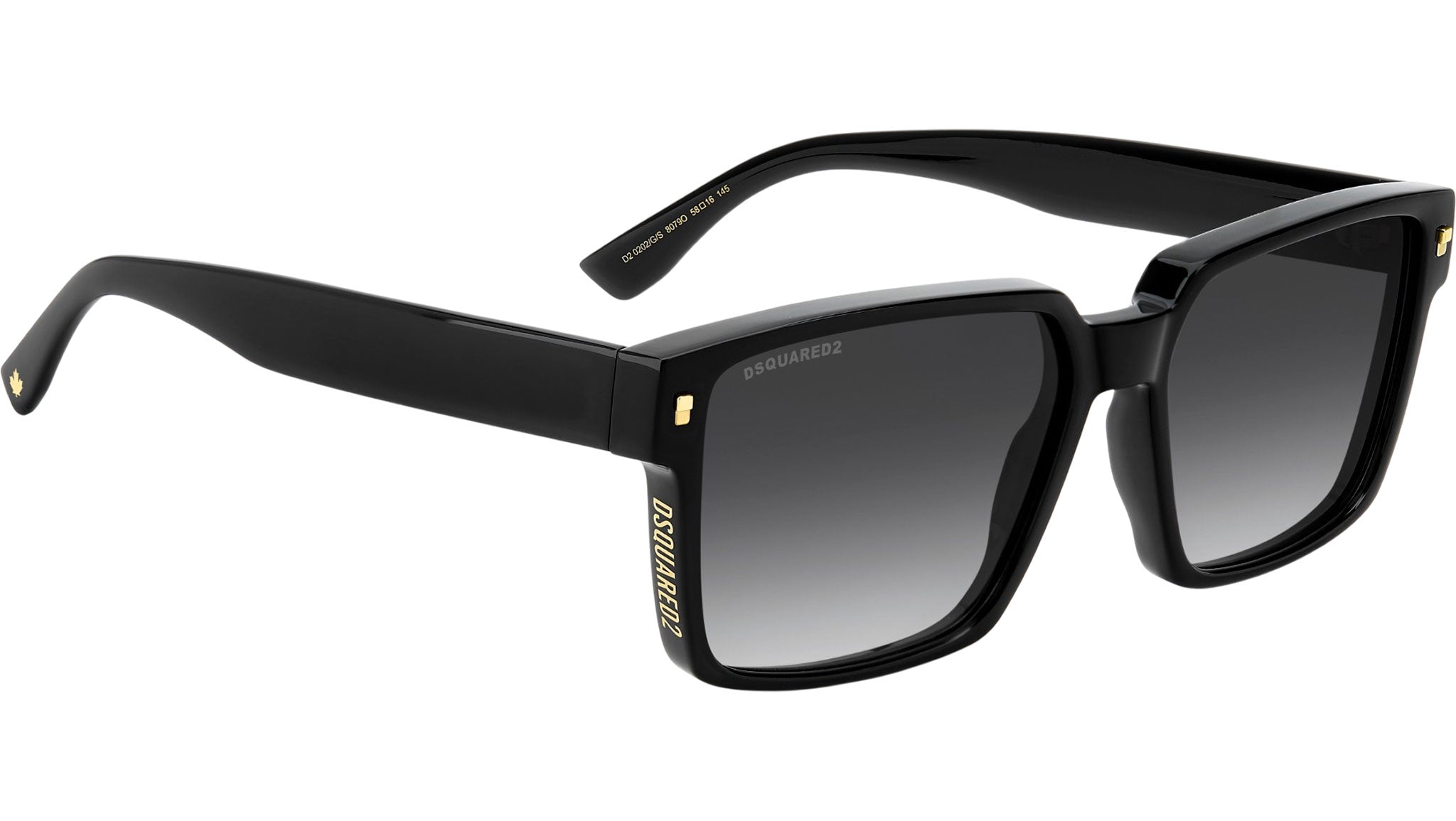Dsquared2 D2 0202/G/S 807 9O Sunglasses Black - eye-oo.com