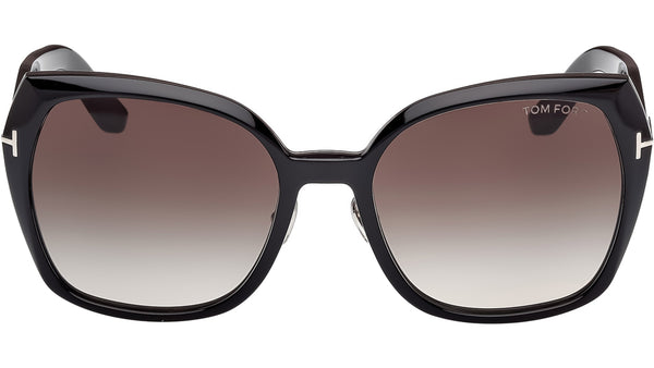 Tom Ford Plum Sunglasses FT1223 01B Shiny Black - eye-oo.com display picture 2