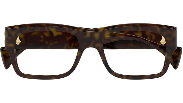 Gucci GG1707O 002 Havana Rectangular Glasses - eye-oo.com