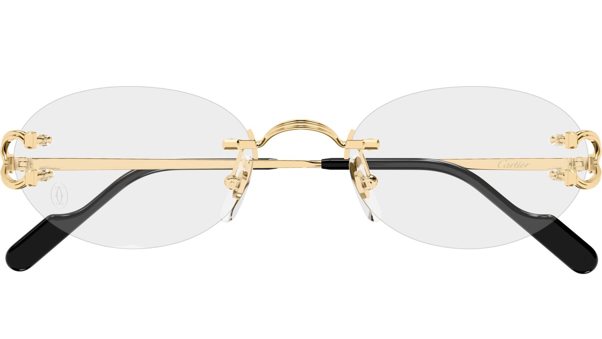 Cartier CT0568O Eyeglasses 001 Shiny Gold - eye-oo.com