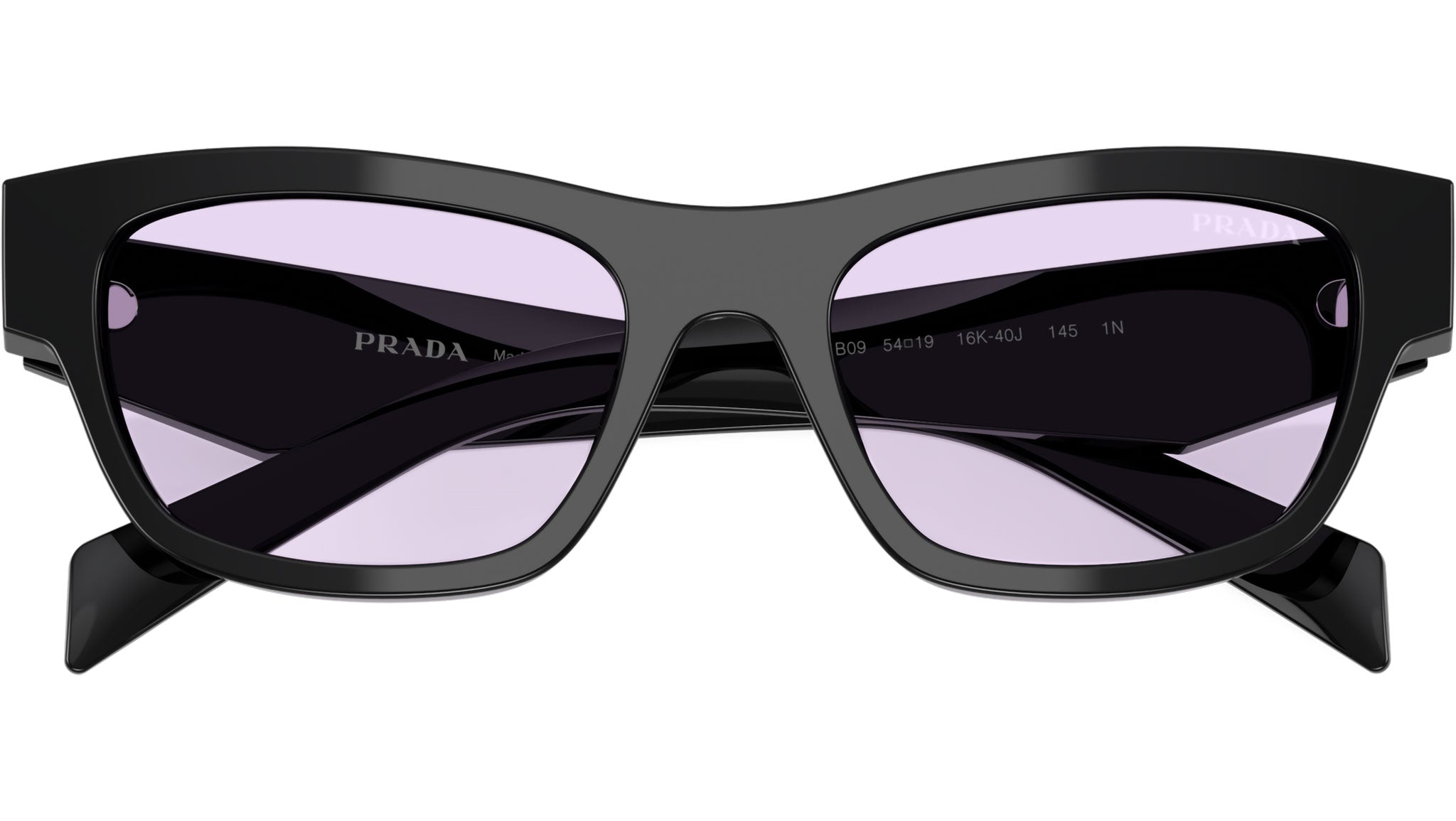 NEW PRADA PRB09S 16K40J BLACK PURPLE SUNGLASSES PRADA PR B09S 16K40J Sunglasses Prada PR B09S (16K40J) PRB09S SPRB09S Woman  main image 3