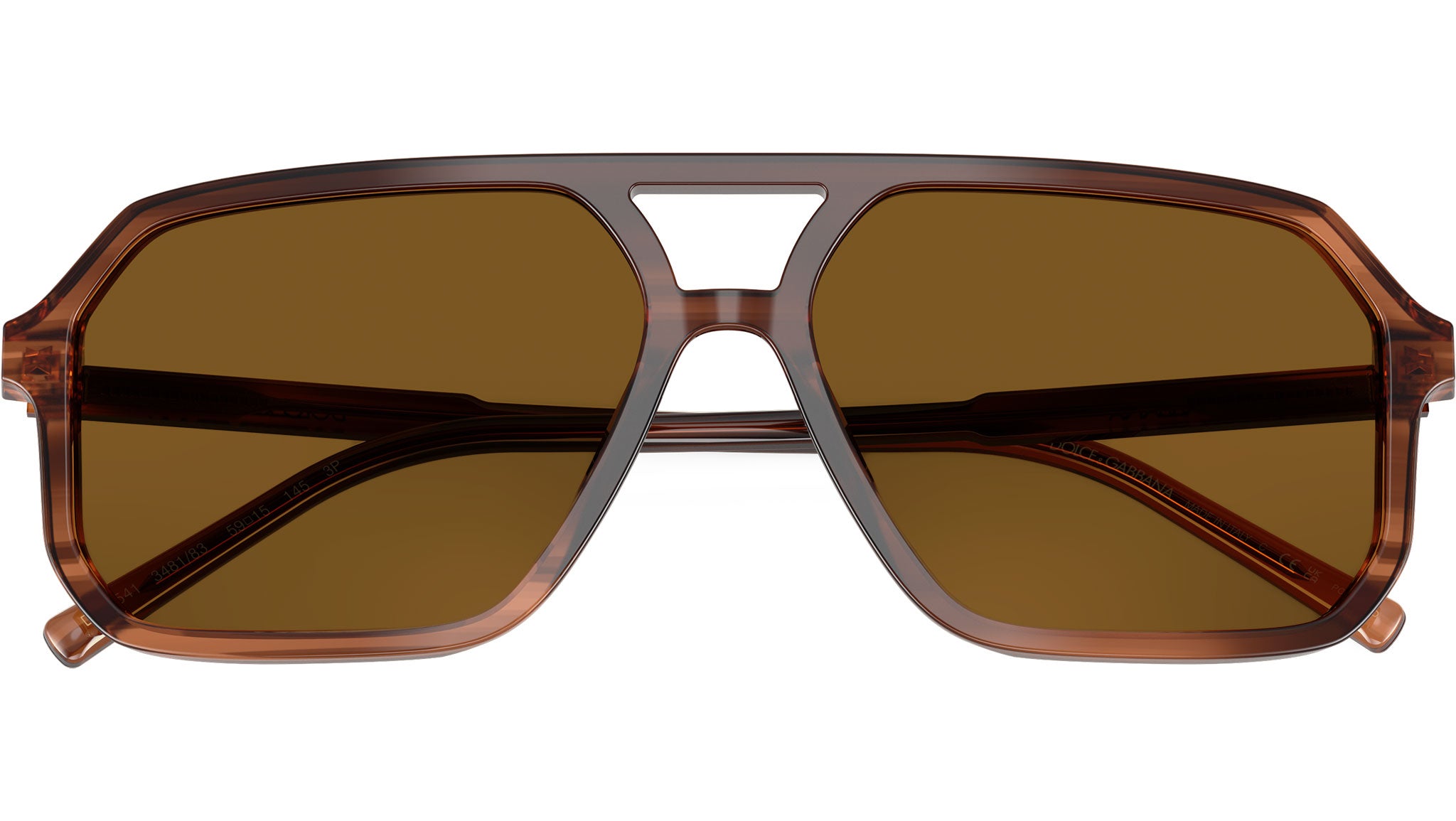 DG4541 Dolce & Gabbana Sunglasses 348183 Brown On Striped Brown