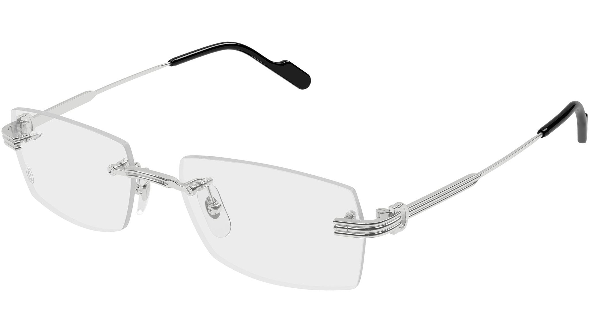Cartier Première CT0578O Eyeglasses 002 Shiny Silver - eye-oo.com