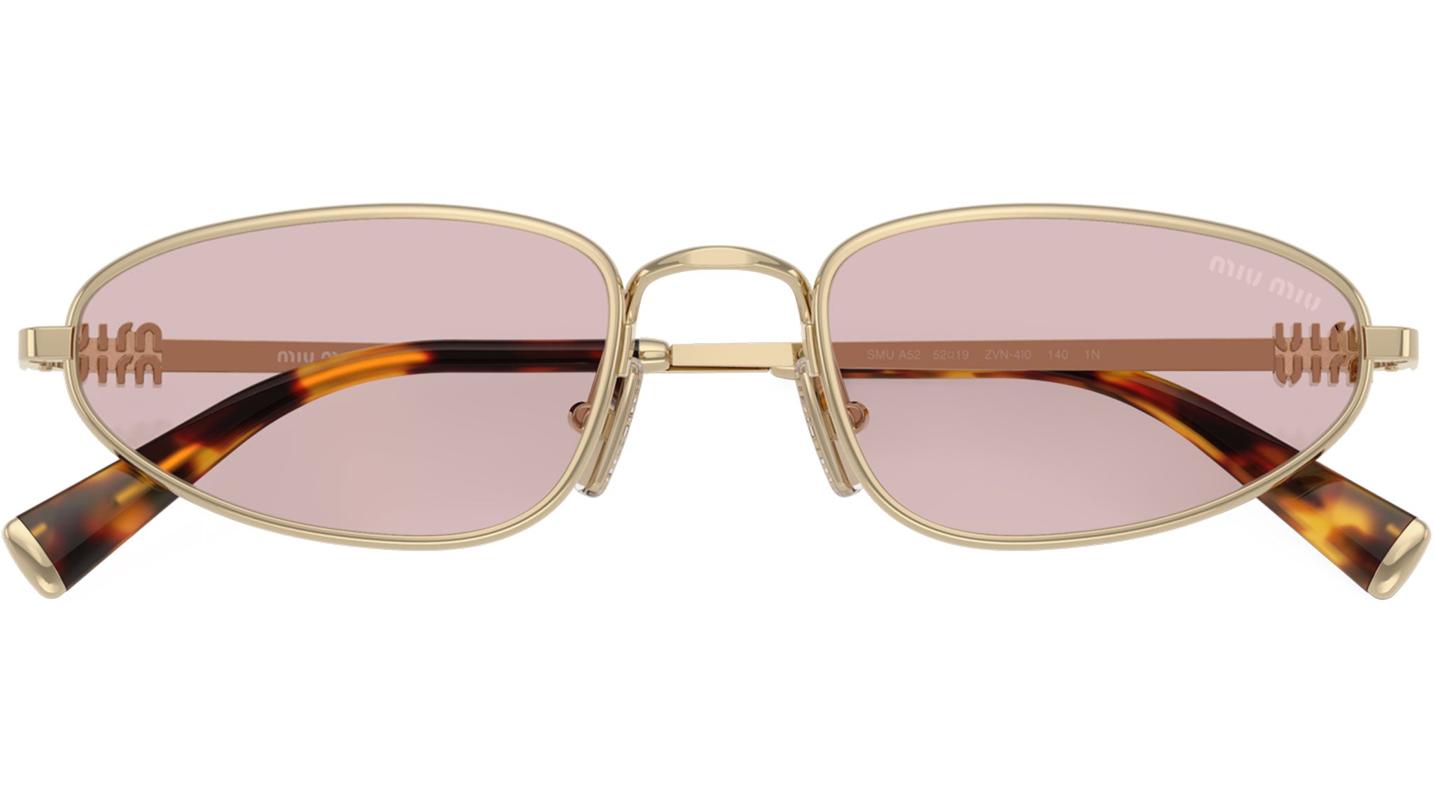 MU A52S Miu Miu Sunglasses ZVN4I0 Pale Gold - eye-oo.com