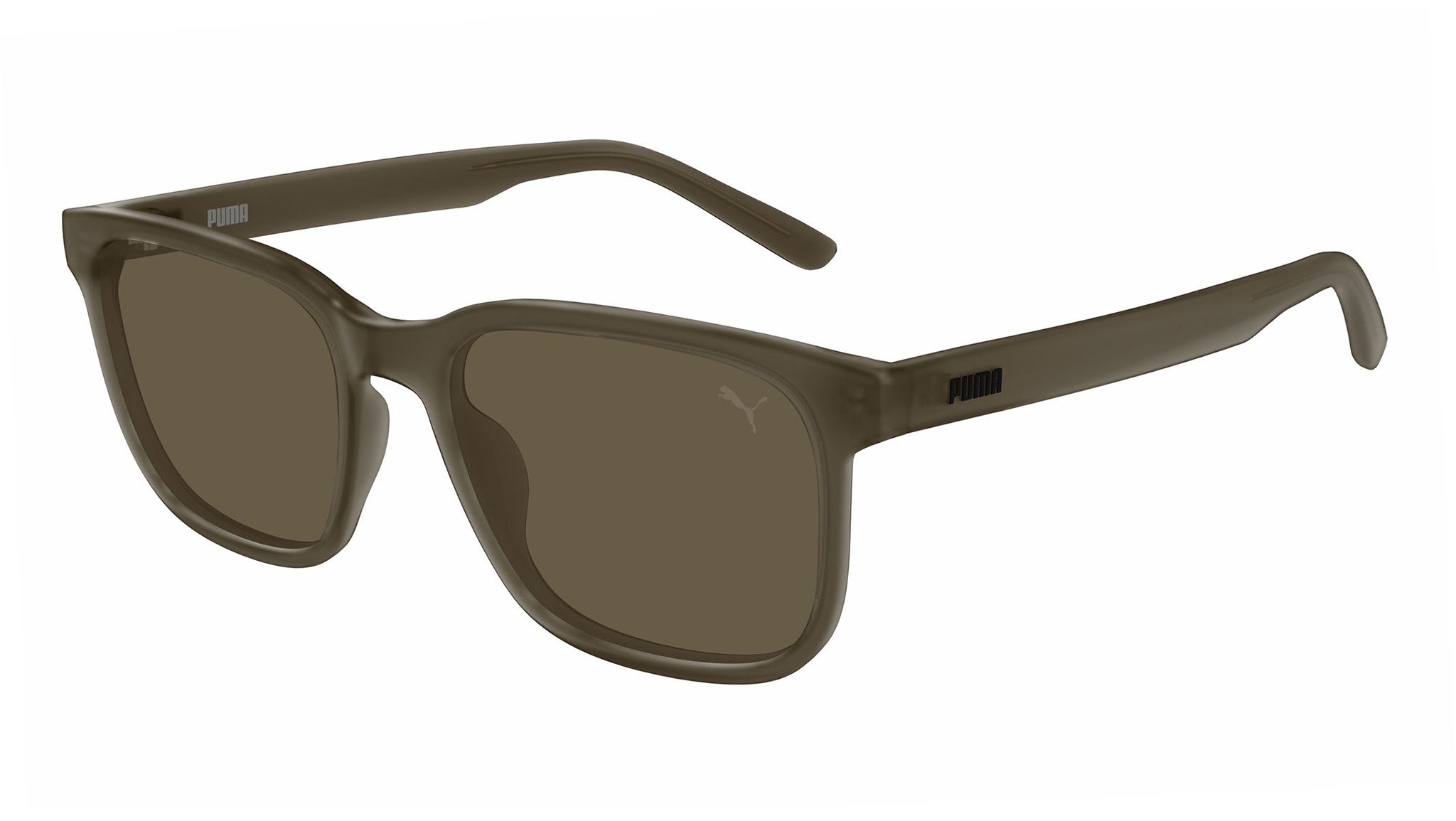 Puma PU0515S Rectangular Sunglasses 005 Honey Brown Sunglasses