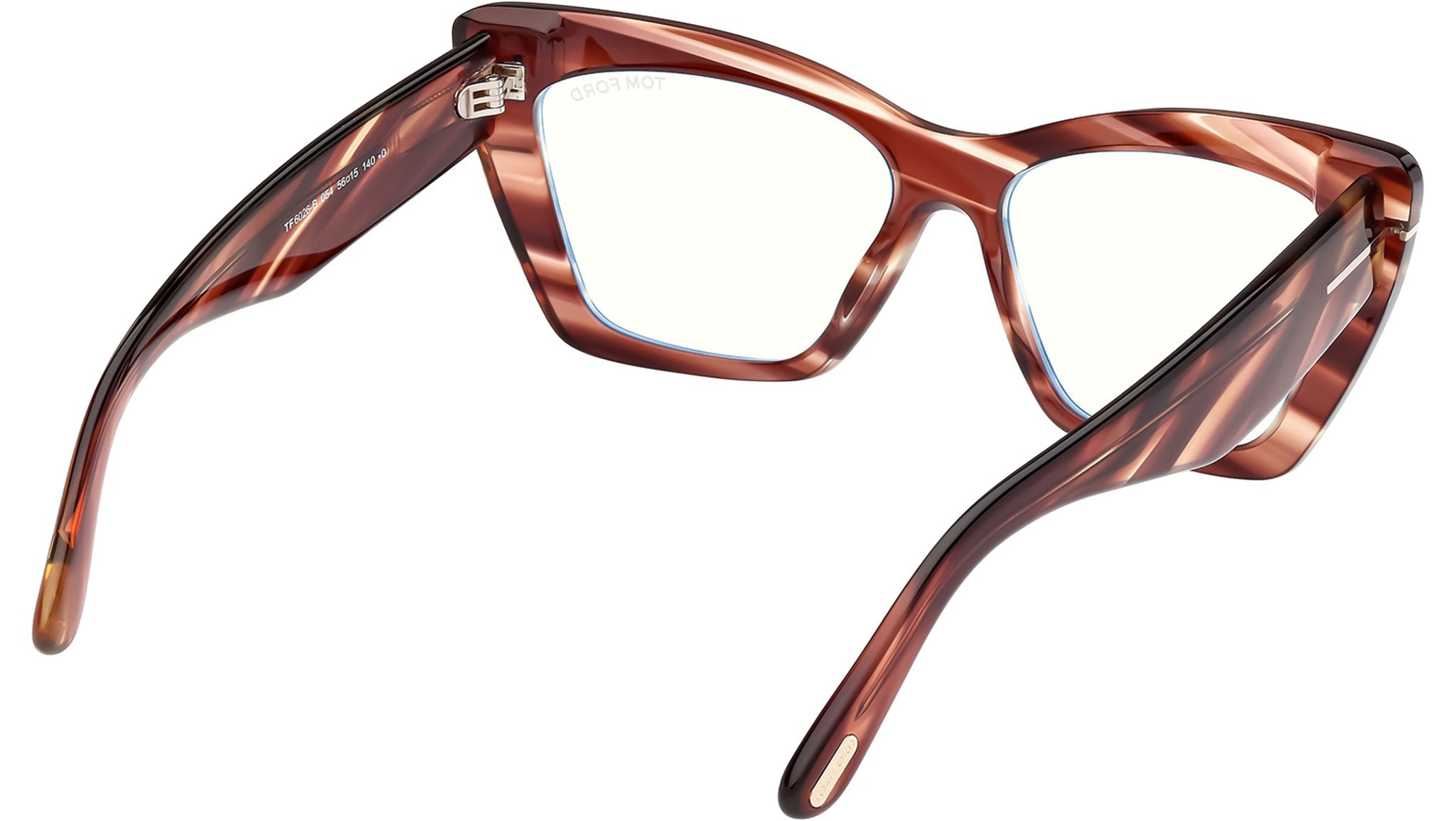 Tom Ford FT6026-B Optical Frame 054 Red Havana - eye-oo.com display picture 2