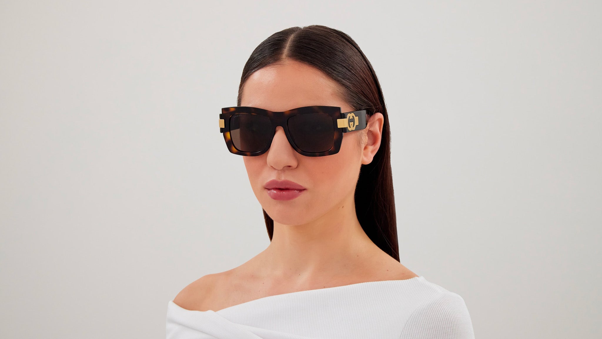 Gucci Sunglasses GG1688S 002 Shiny Dark Havana - eye-oo.com