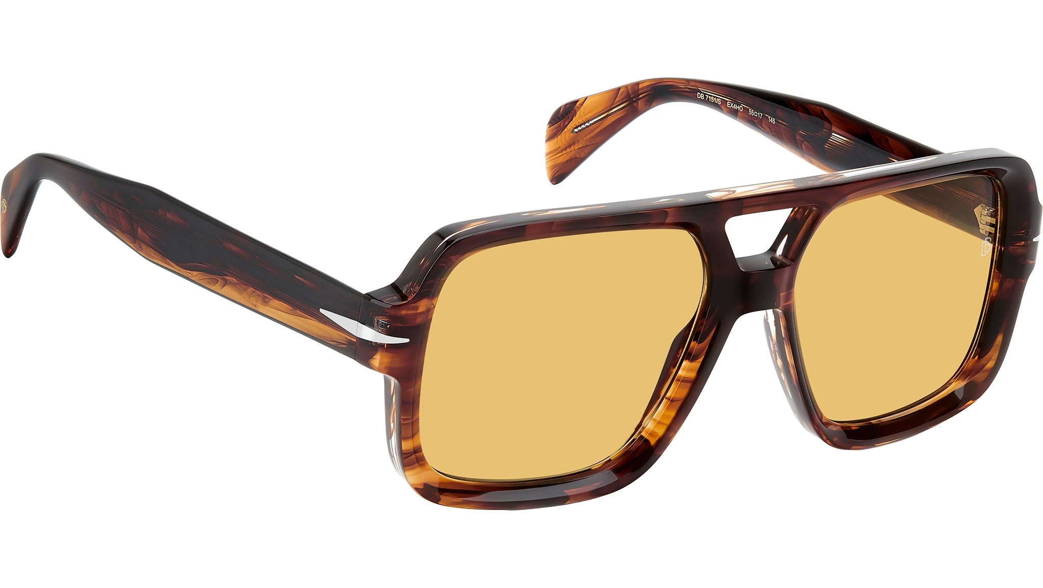 David Beckham DB 7151/S EX4 HO Sunglasses Brown Horn - eye-oo.com