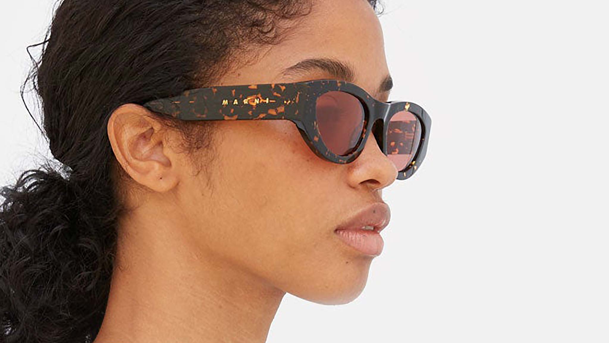 Marni Eyewear Rainbow Mountains Havana Rossa Sunglasses VGO - eye