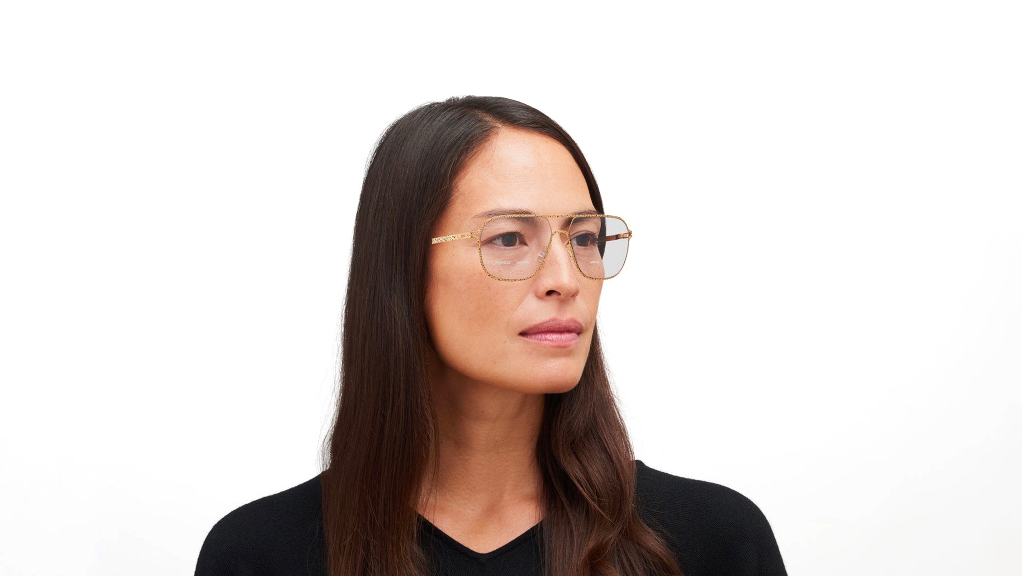 Mykita STUDIO 14.1 Sunglasses 646 Gold Black Terrazzo - eye-oo.com