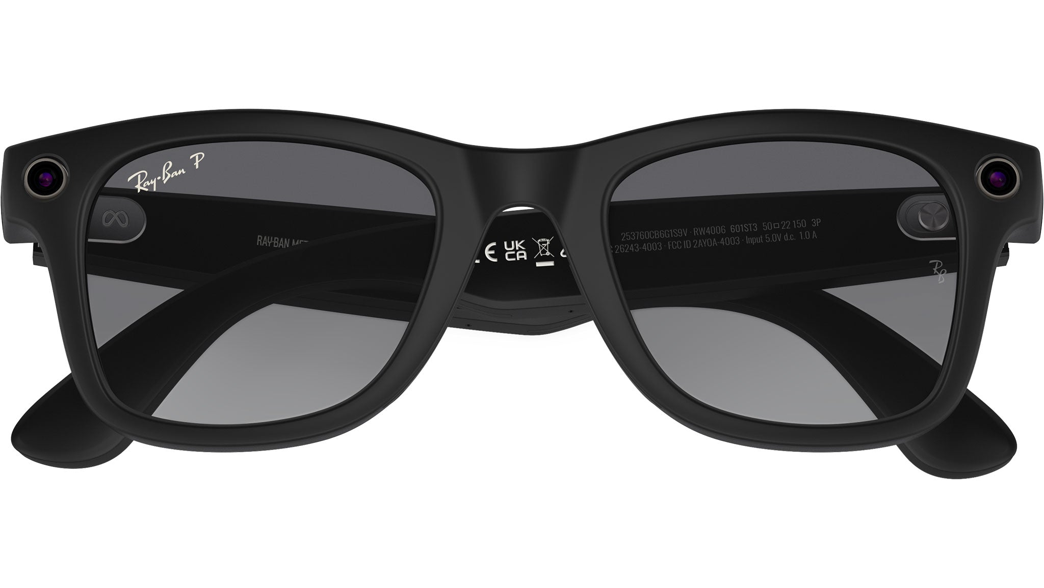 Ray-Ban Meta | Wayfarer RW4008 Smart Glasses 601ST3 Black Grey