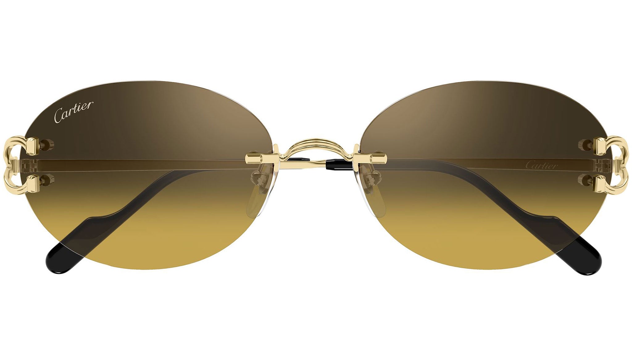 Cartier CT0592S Sunglasses 002 Shiny Gold - eye-oo.com