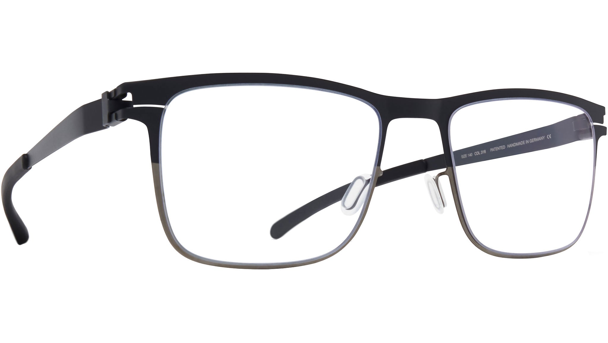 Mykita ARMIN Glasses SHI Shiny Graphite Nearly Black - eye-oo.com