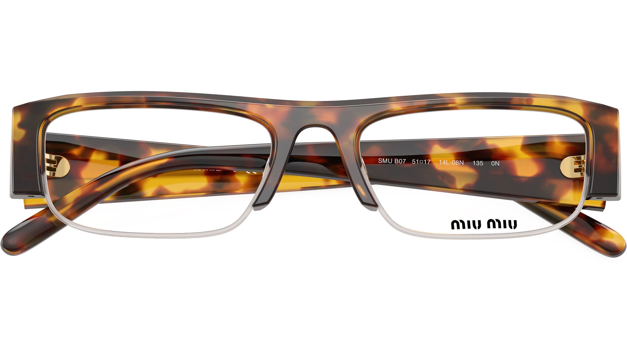 Miu Miu MUB07S Sunglasses 14L08N Honey Havana - eye-oo.com