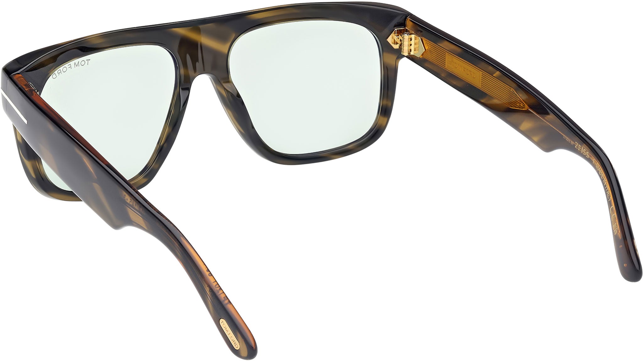 Tom Ford Icon Sunglasses FT1201 56N Striped Havana - eye-oo.com