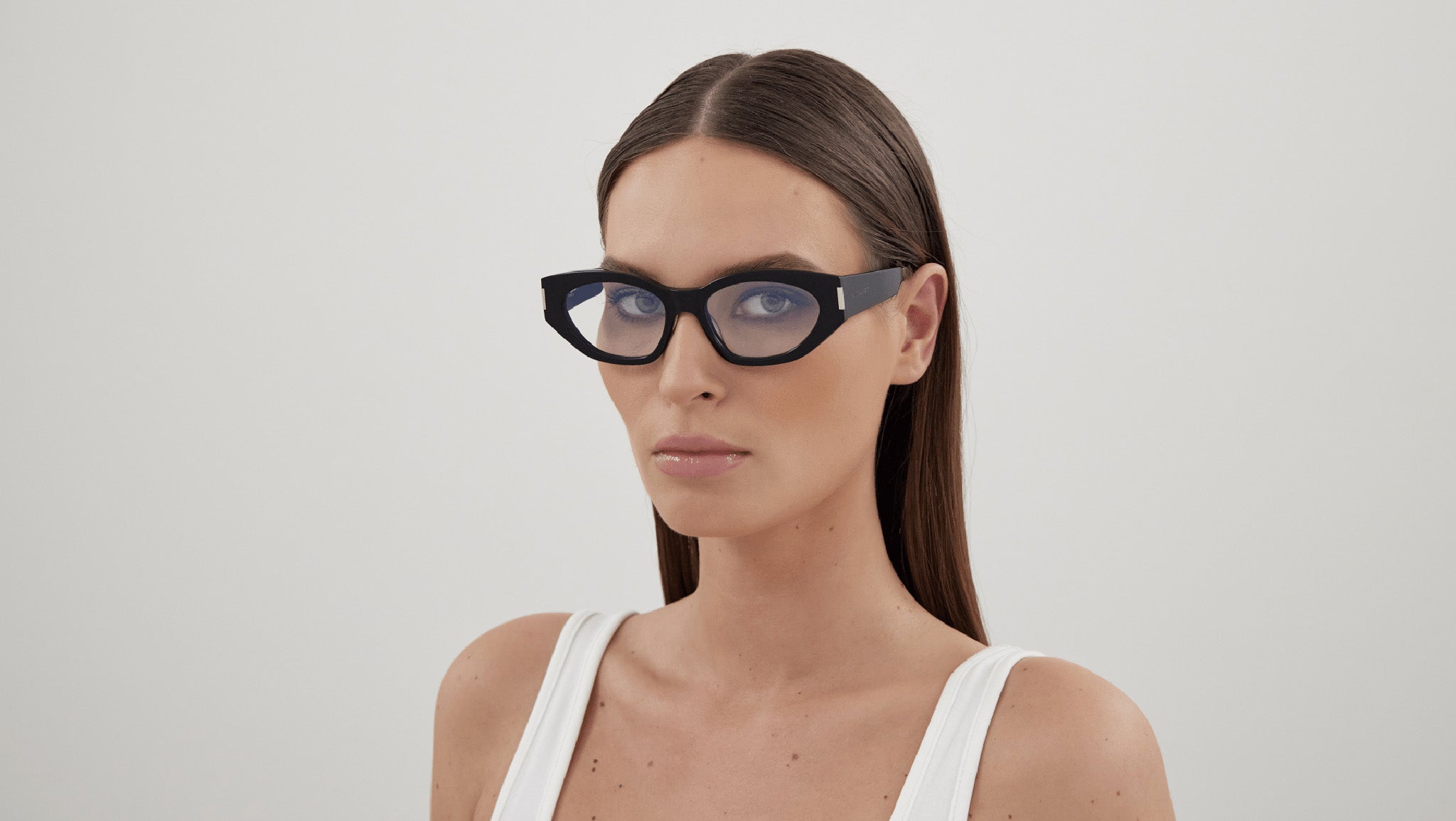 Saint Laurent SL 638 OPT Eyeglasses 001 Shiny Black - eye-oo.com