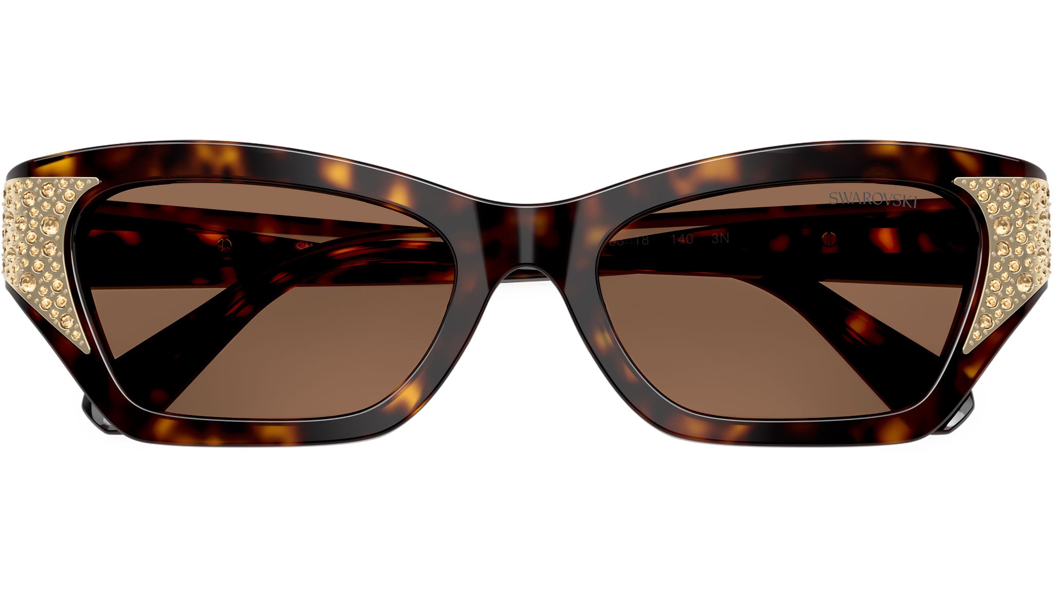 Swarovski SK6029 Sunglasses 100273 Dark Havana - eye-oo.com