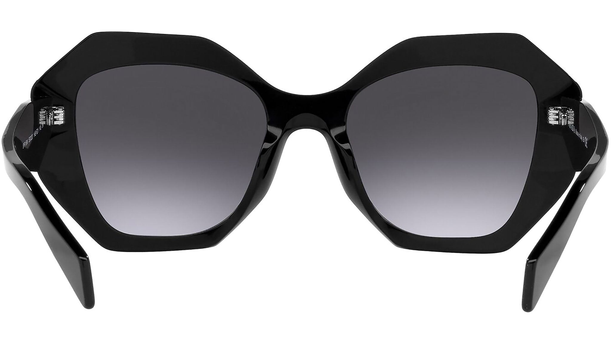 Prada PR16WS 1AB5D1 Geometric Sunglasses – Black\\Grey Prada PR 16WS 1AB5D1 Black Plastic Geometric Sunglasses Grey  main image 4