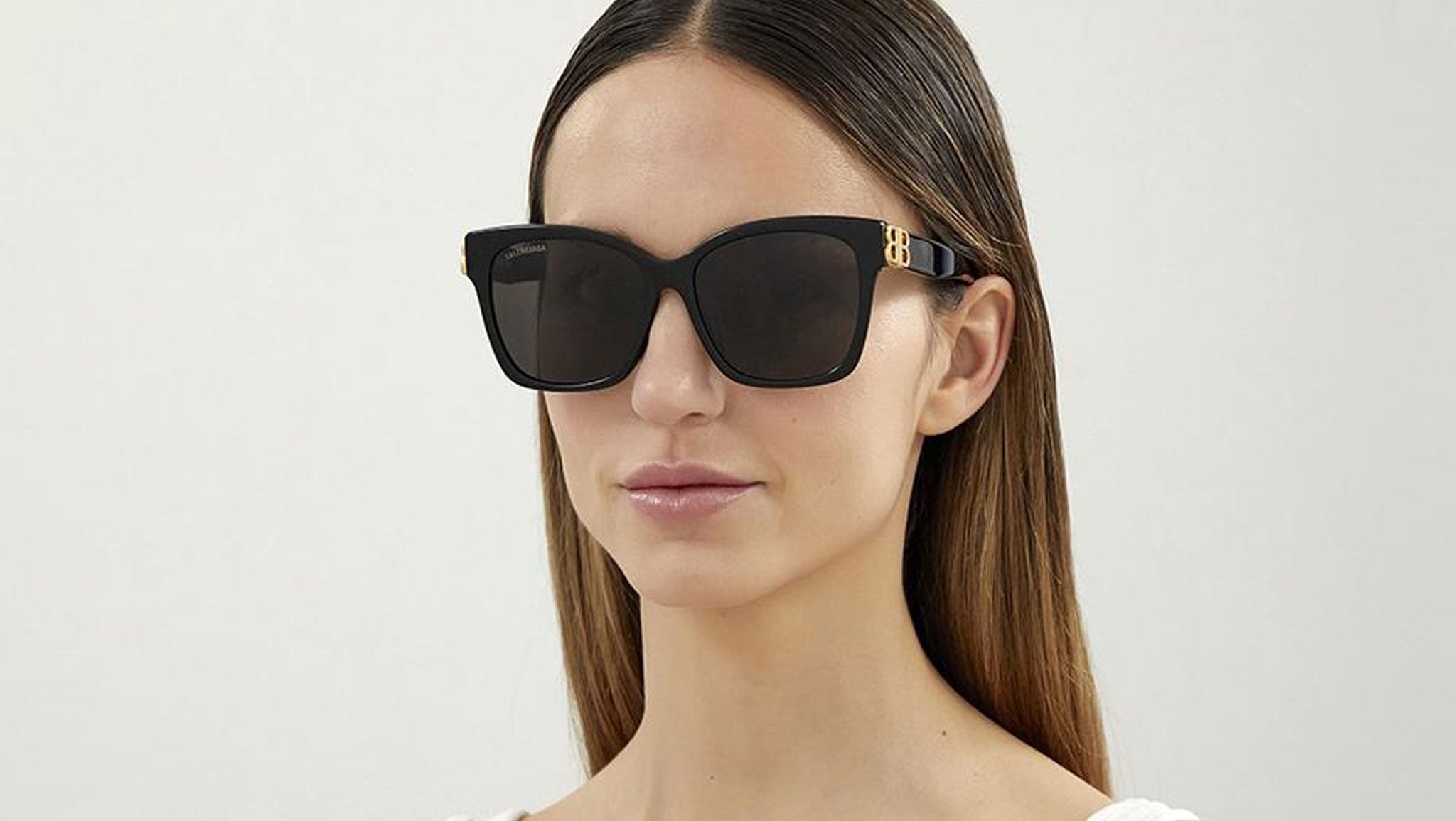 Balenciaga BB0102SA 001 Shiny Black Sunglasses - eye-oo.com