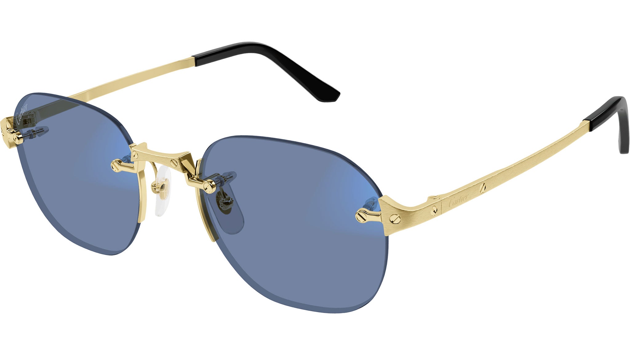Cartier CT0478S 001 Sunglasses Matte Gold - eye-oo.com