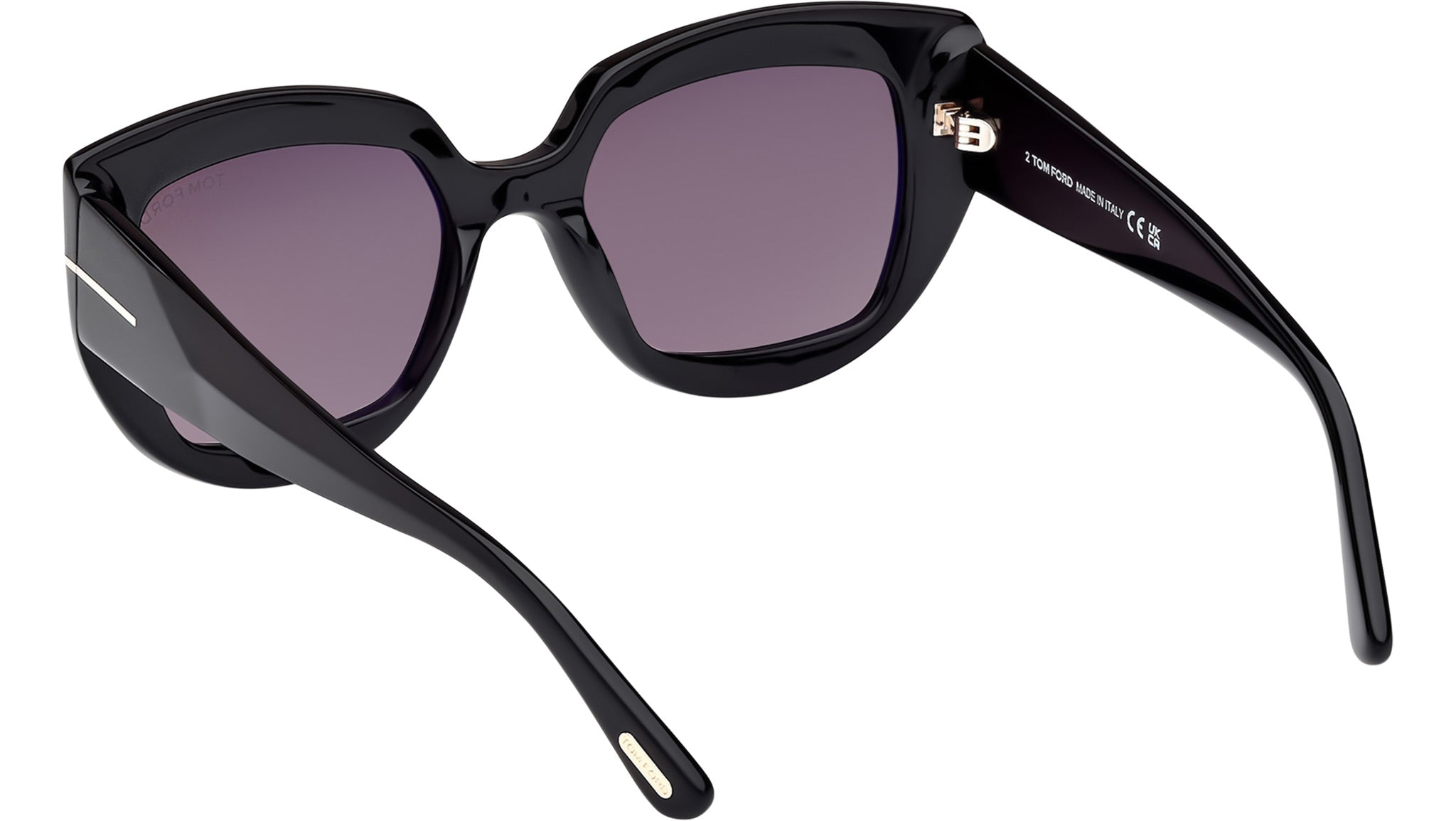 Tom Ford Saltzman Sunglasses FT1192 01B Shiny Black - eye-oo.com display picture 2