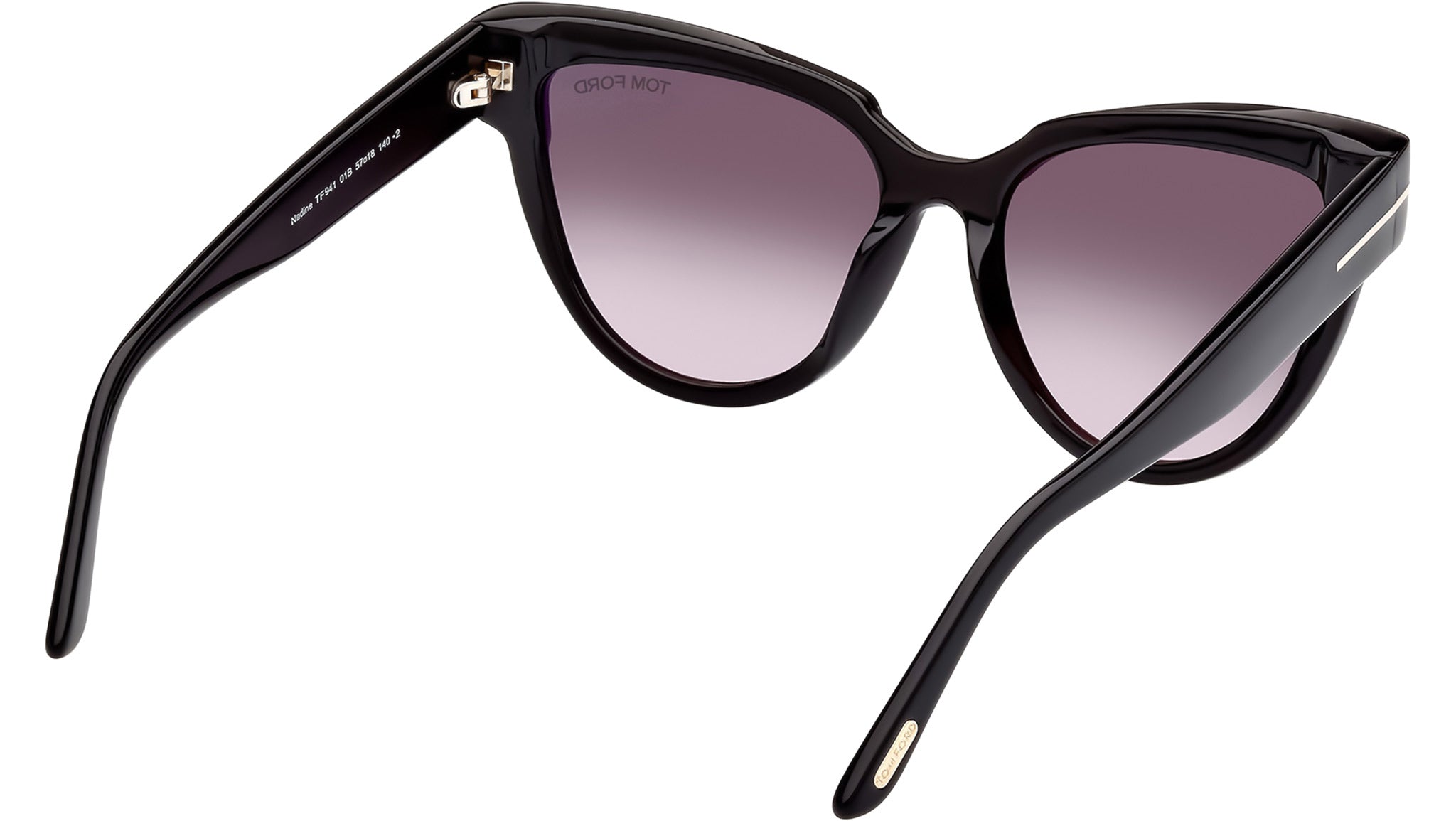 Tom Ford Nadine FT0941 01B Sunglasses Black Cat Eye Frame, Smoke Lenses Tom Ford Tom Ford Nadine FT0941 01B Sunglasses Black Cat Eye  main image 2