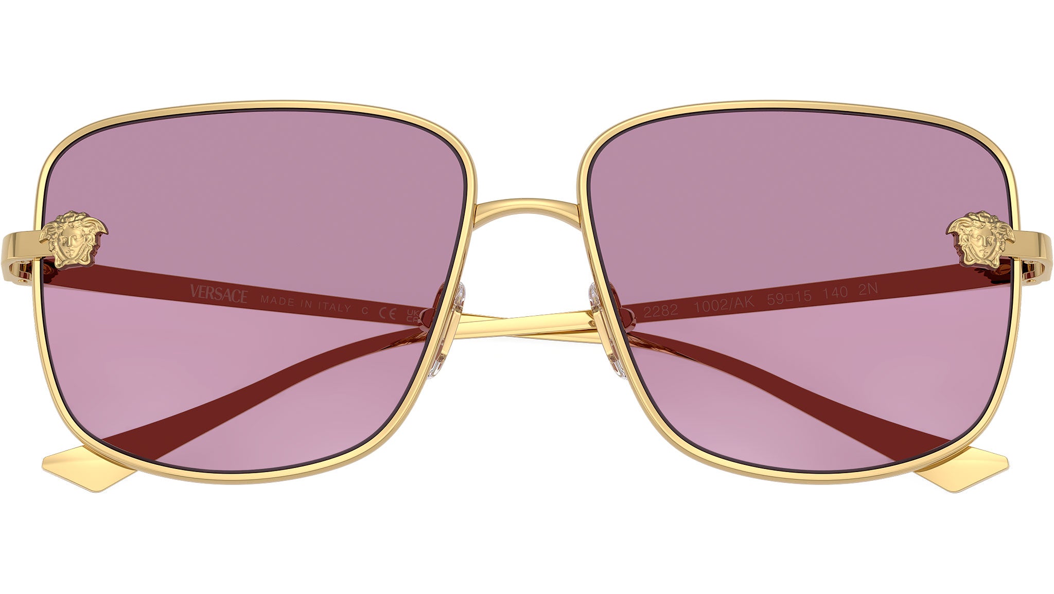 NEW VE2282 1002/AK VERSACE GOLD PINK SUNGLASSES VE2282 1002AK Versace VE2282 Sunglasses 1002AK Gold - eye-oo.com main image 2