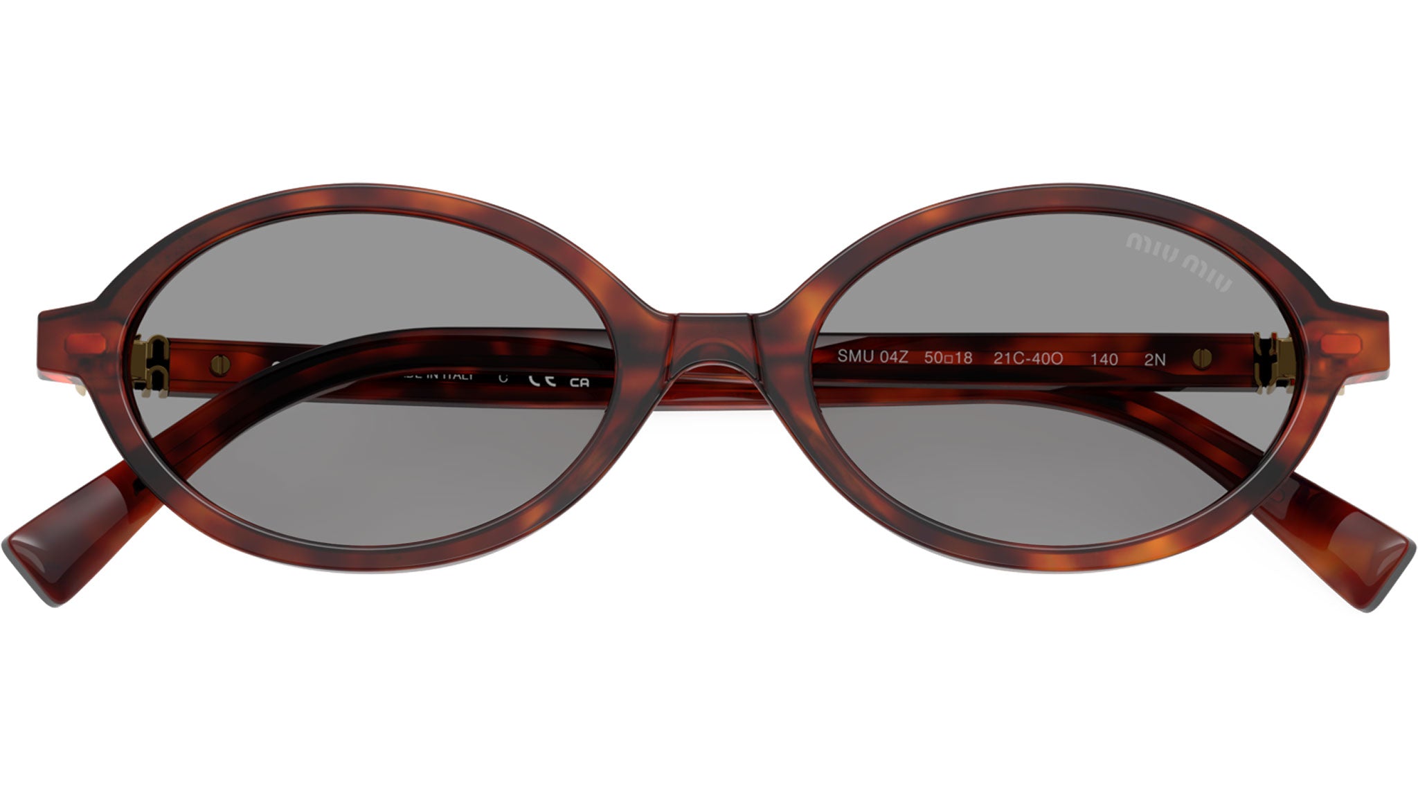MU 04ZS Miu Miu Sunglasses 21C40O Mahogany Havana - eye-oo.com