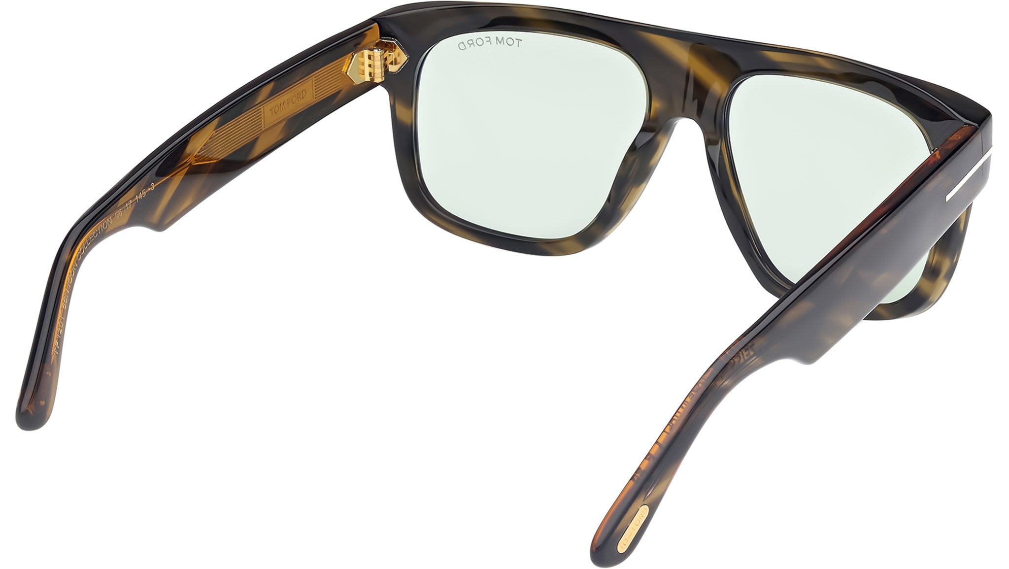 Tom Ford Icon Sunglasses FT1201 56N Striped Havana - eye-oo.com