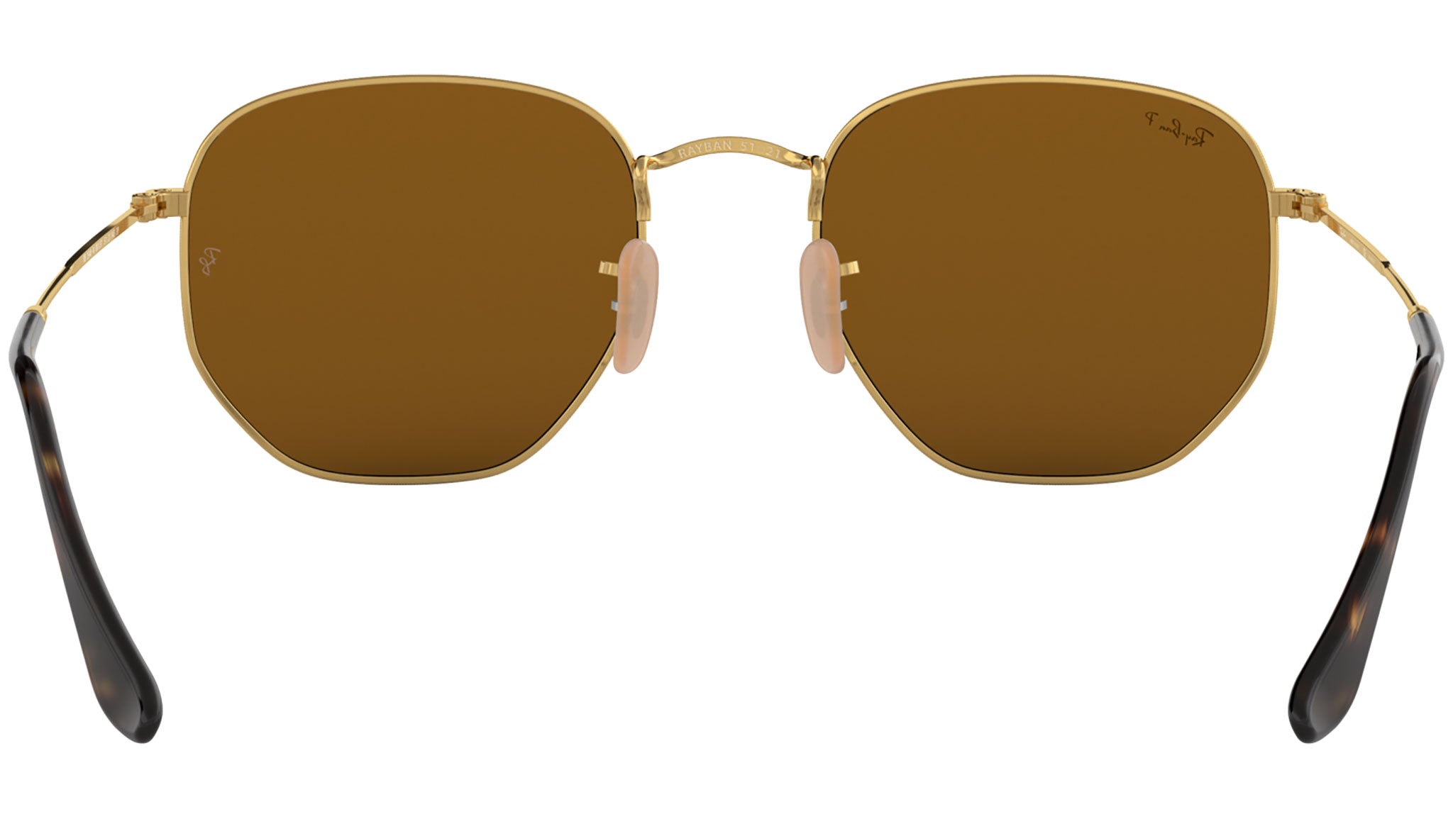 Ray-Ban Hexagonal RB3548N 001/57 Gold Sunglasses - eye-oo.com