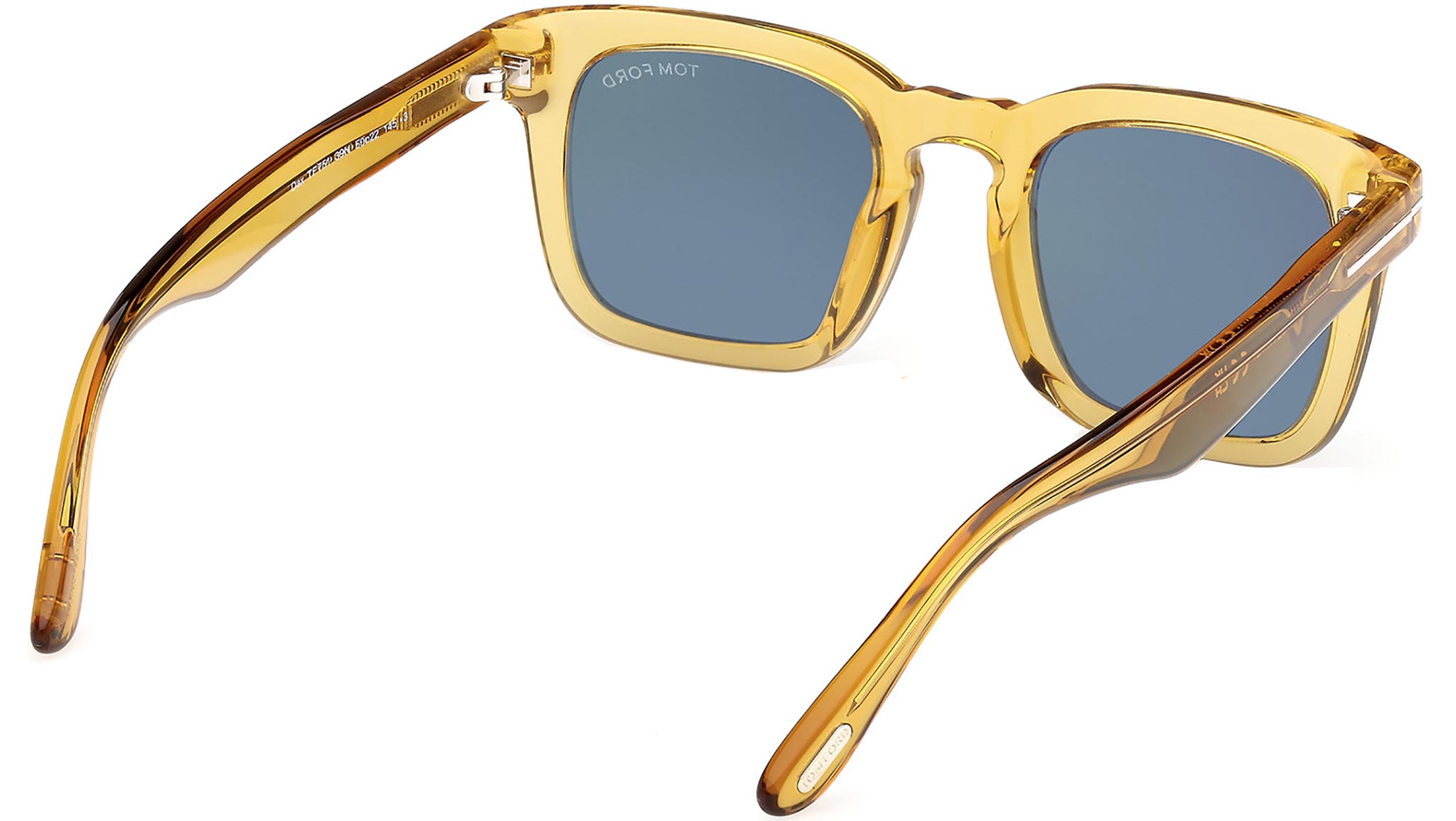 Tom Ford Dax Sunglasses FT0751 39N Shiny Light Yellow - eye-oo.com