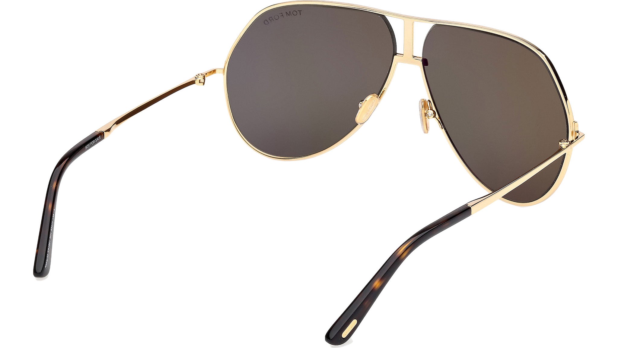 Tom Ford Gold and Black Aviator Sunglasses TF1019 main image 2