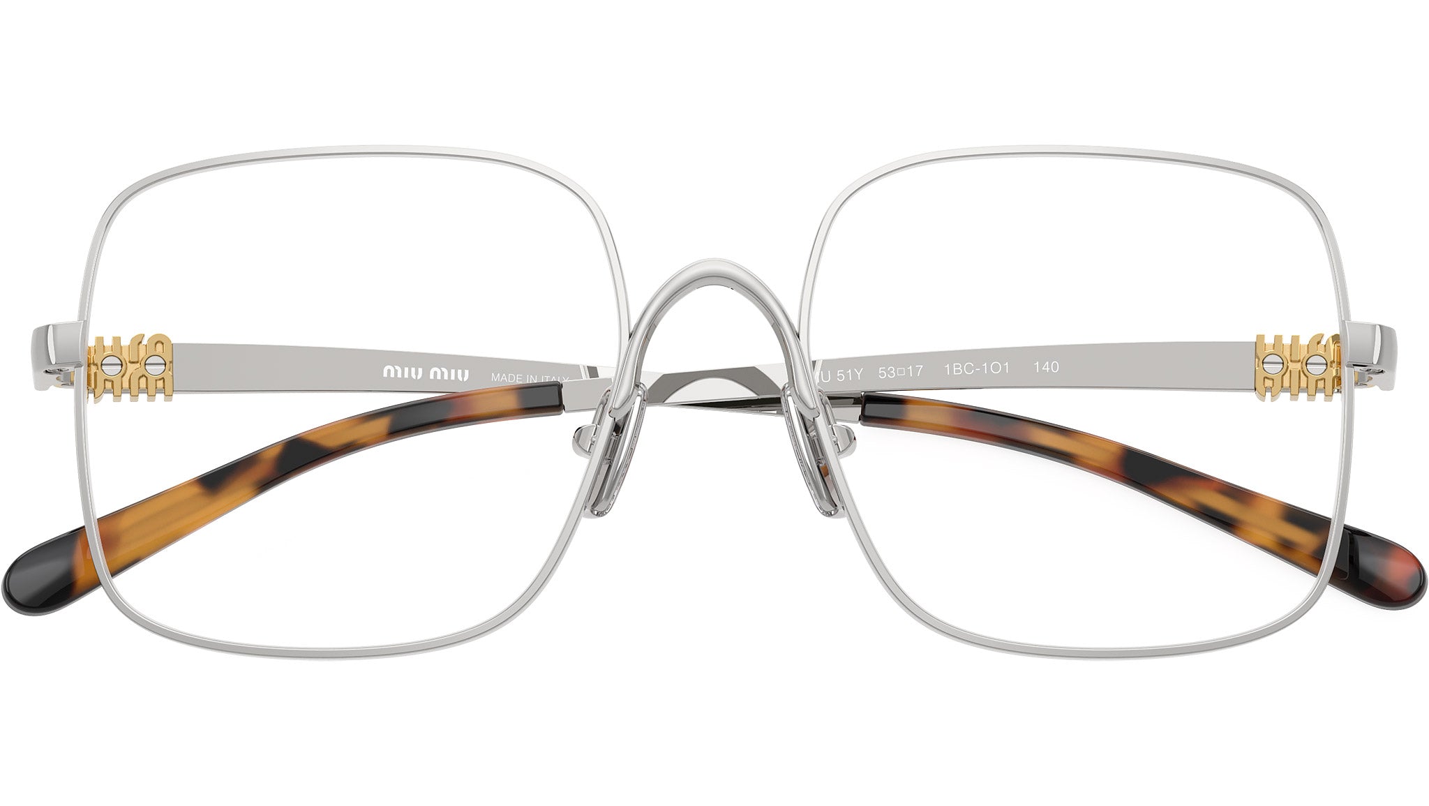 Miu Miu MU51YV Glasses 1BC1O1 Silver - eye-oo.com