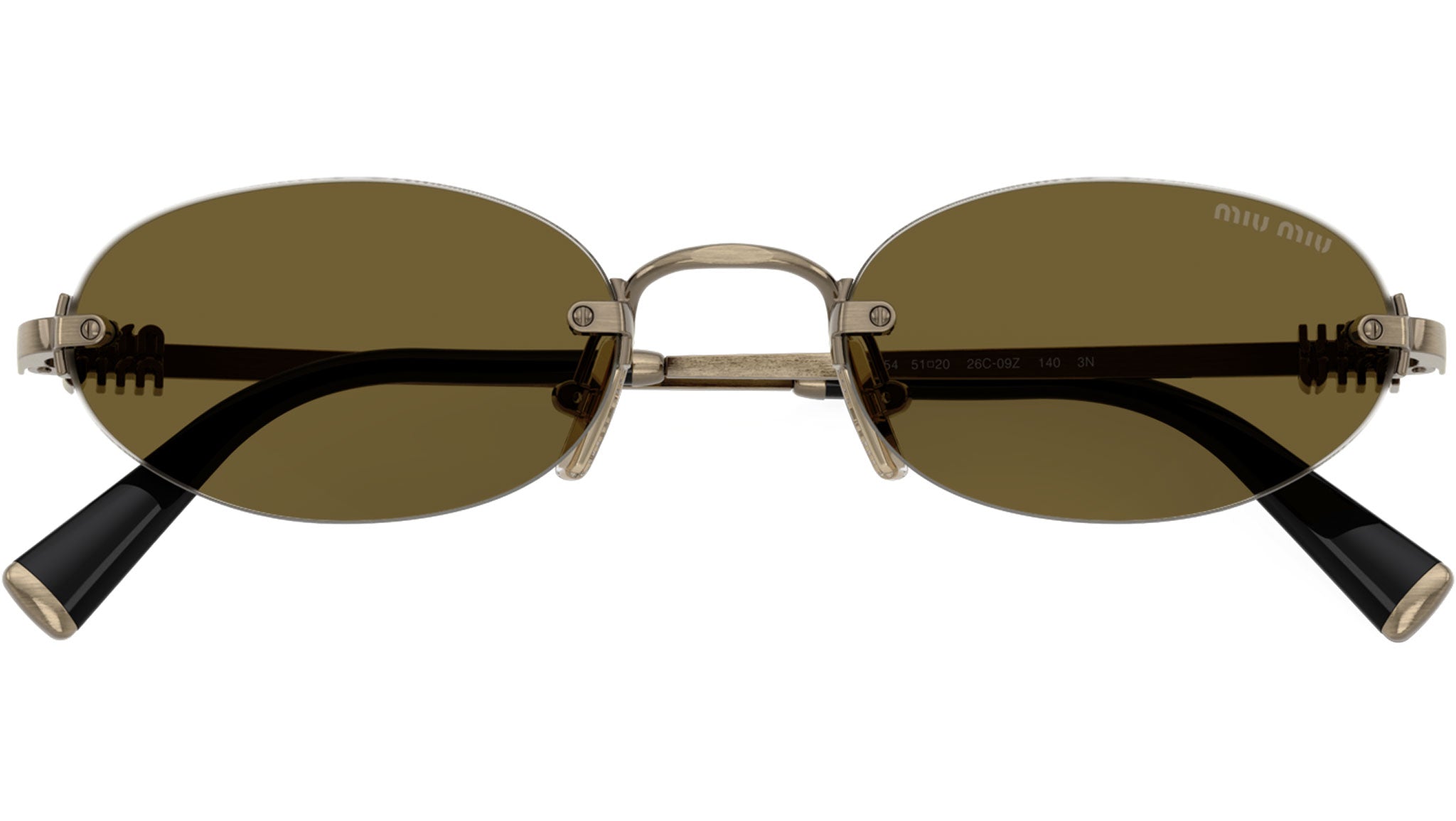 MU A54S Miu Miu Sunglasses 26C09Z Old Gold - eye-oo.com