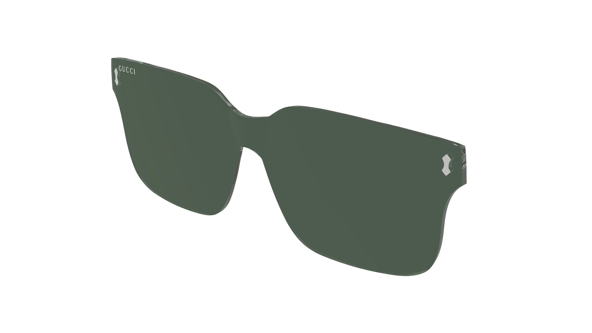 Gucci GG1711S 002 Havana Transparent Rectangular Sunglasses - eye
