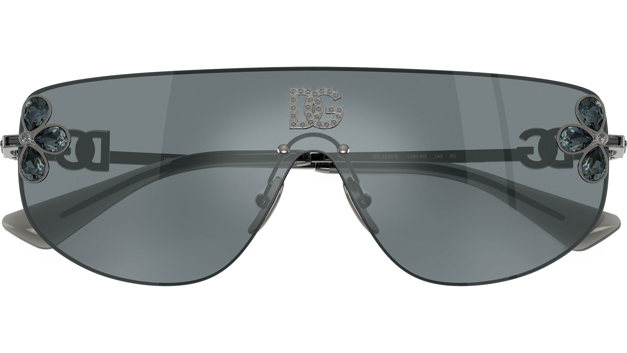 DG2333B Dolce & Gabbana Sunglasses 12866G Dark Gunmetal - eye-oo.com