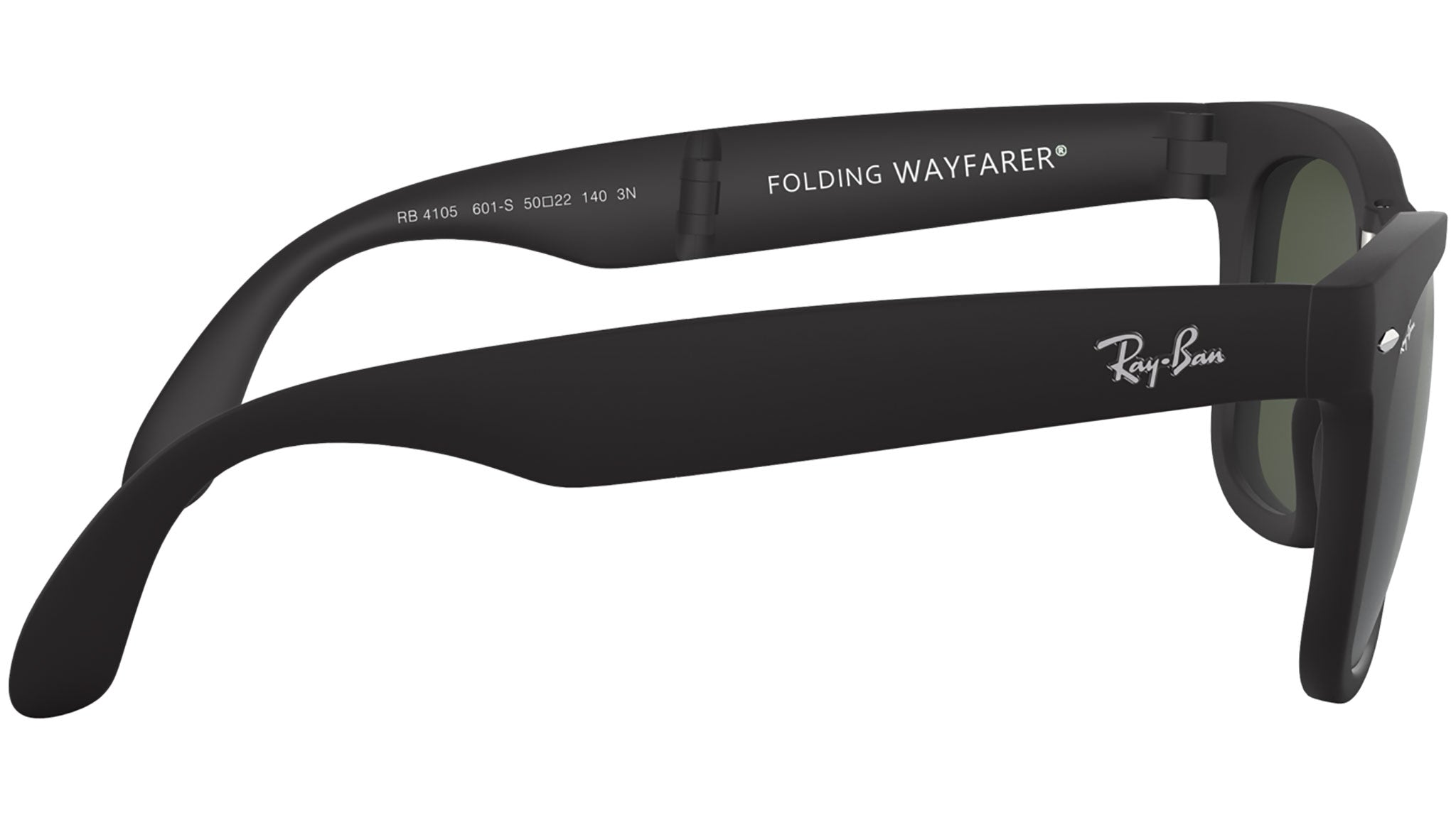 Ray-Ban Folding Wayfarer RB4105 601S Black Sunglasses - eye-oo.com