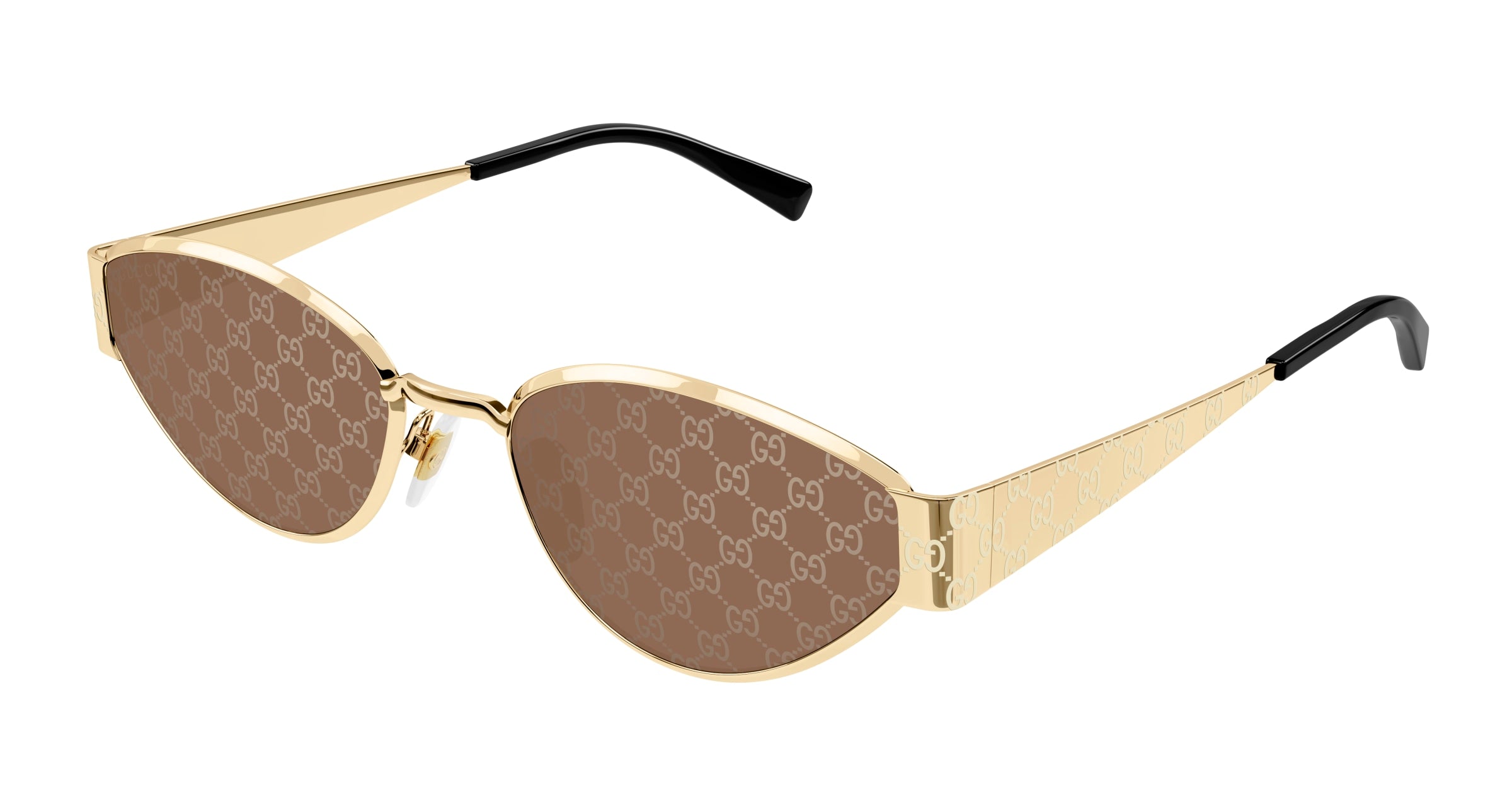 Gucci GG1853S 003 Geometric Sunglasses Gold - eye-oo.com