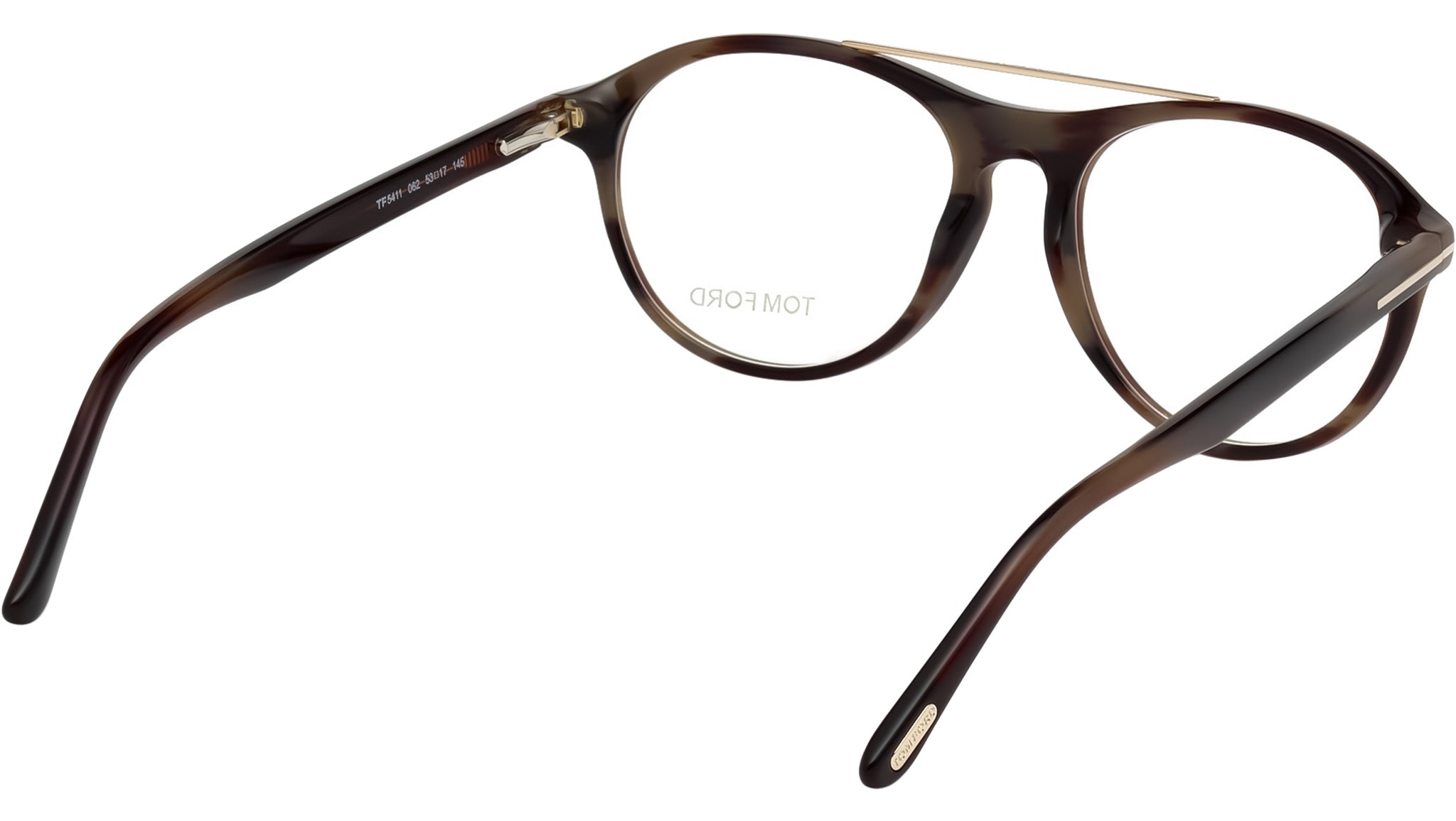 Tom Ford FT5411-B Optical Frame 062 Brown Horn - eye-oo.com display picture 3