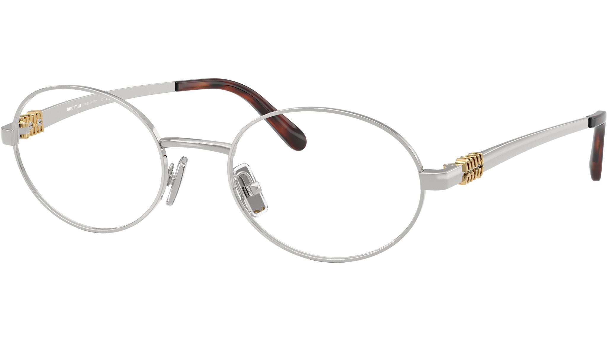 Miu Miu MU50ZV Glasses 1BC1O1 Silver - eye-oo.com