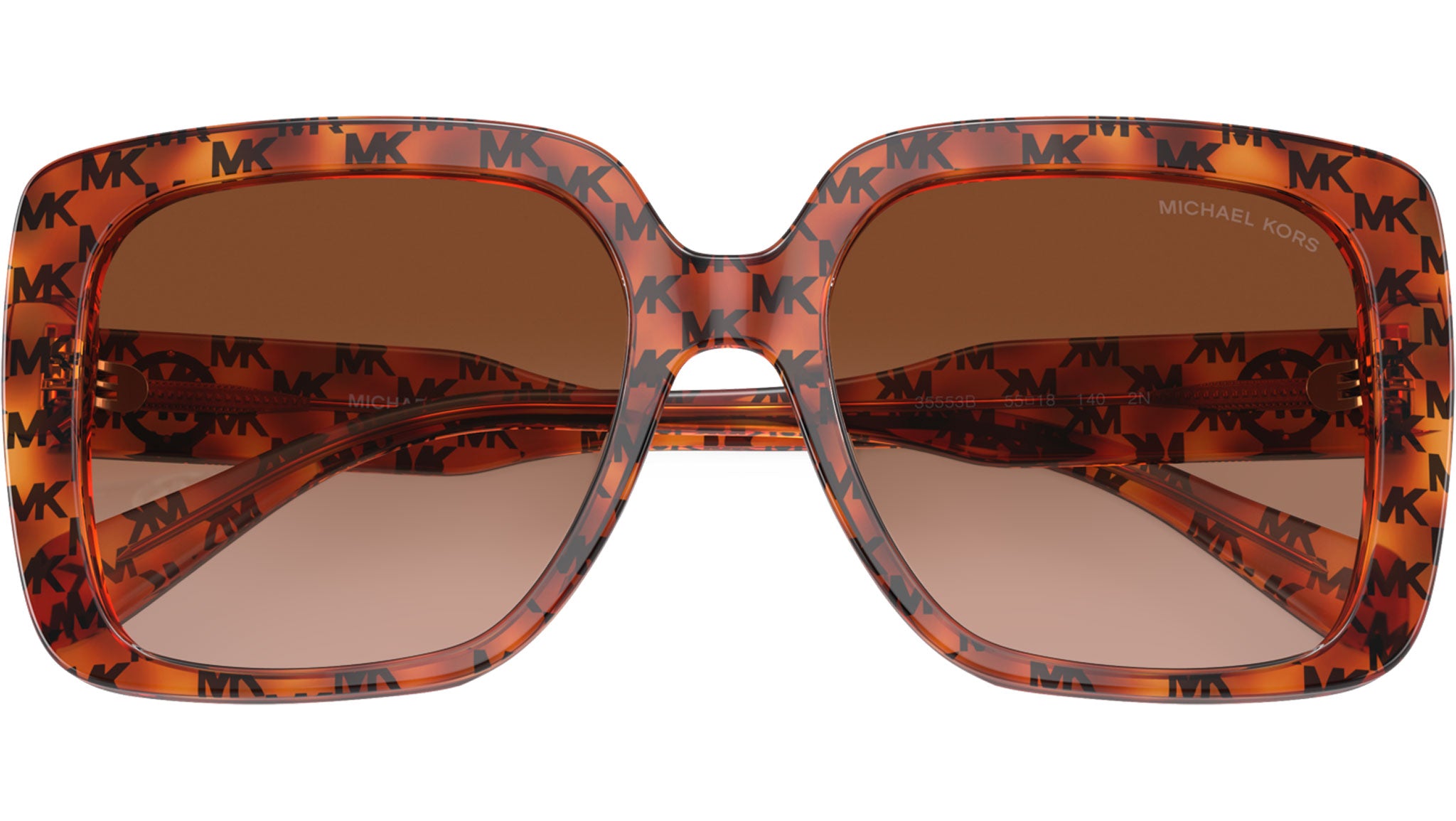 Michael Kors Mallorca MK2183U Sunglasses 35553B Brown - eye  display picture 1