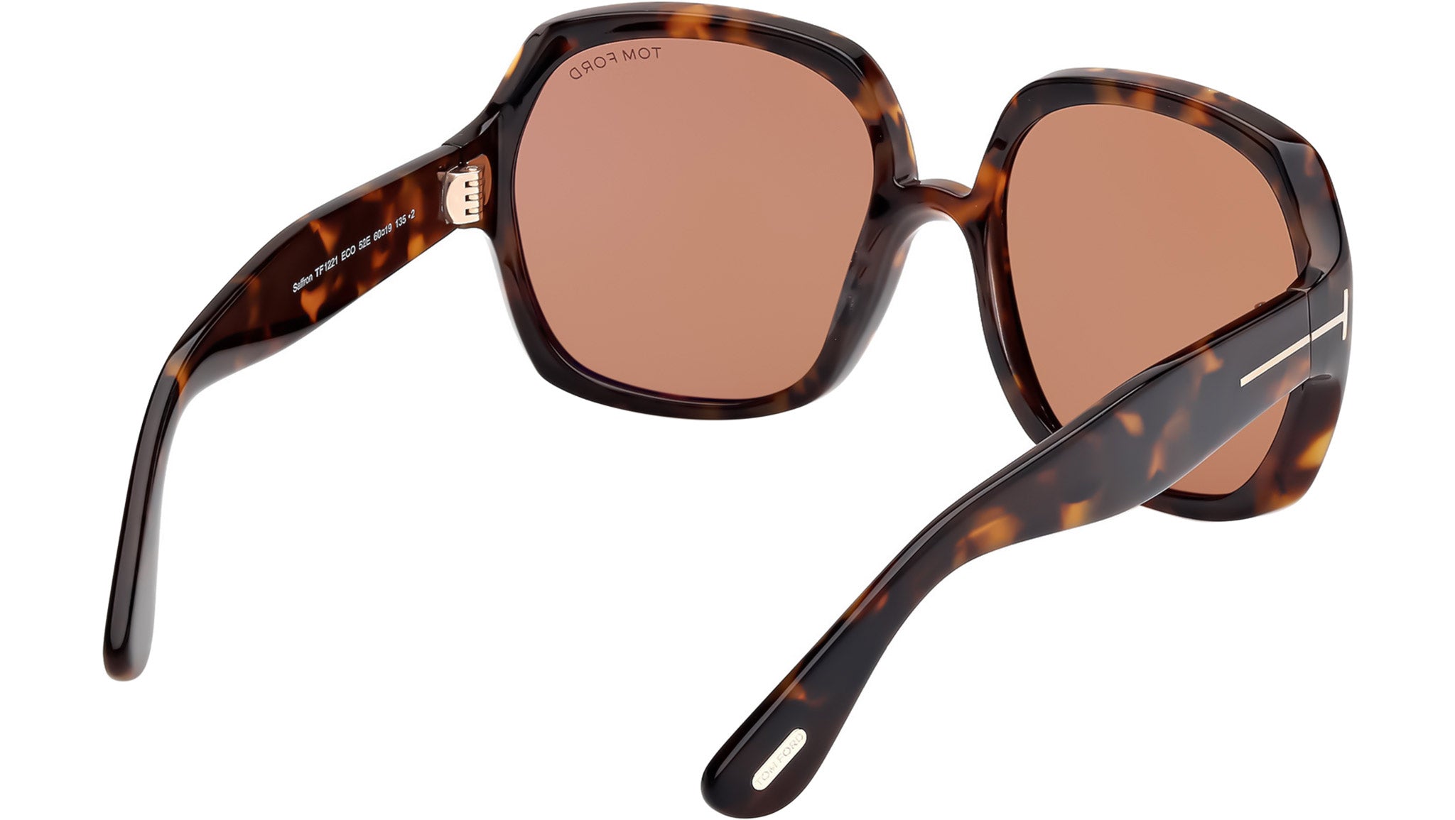 Tom Ford Saffron Sunglasses FT1221 52E Dark Havana - eye-oo.com