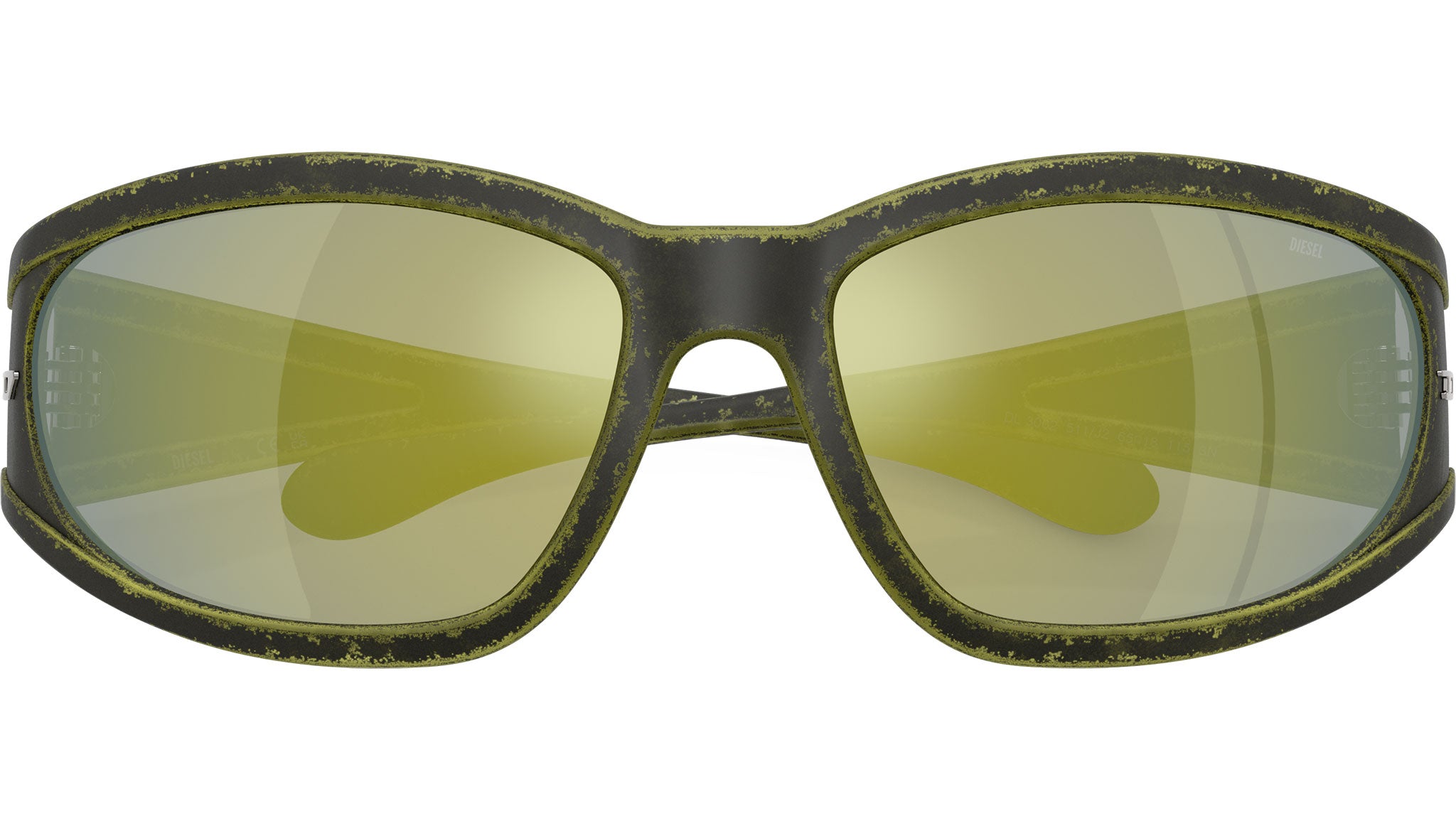 Diesel DL3002 Sunglasses 511/J2 Rusty Green Black - eye-oo.com