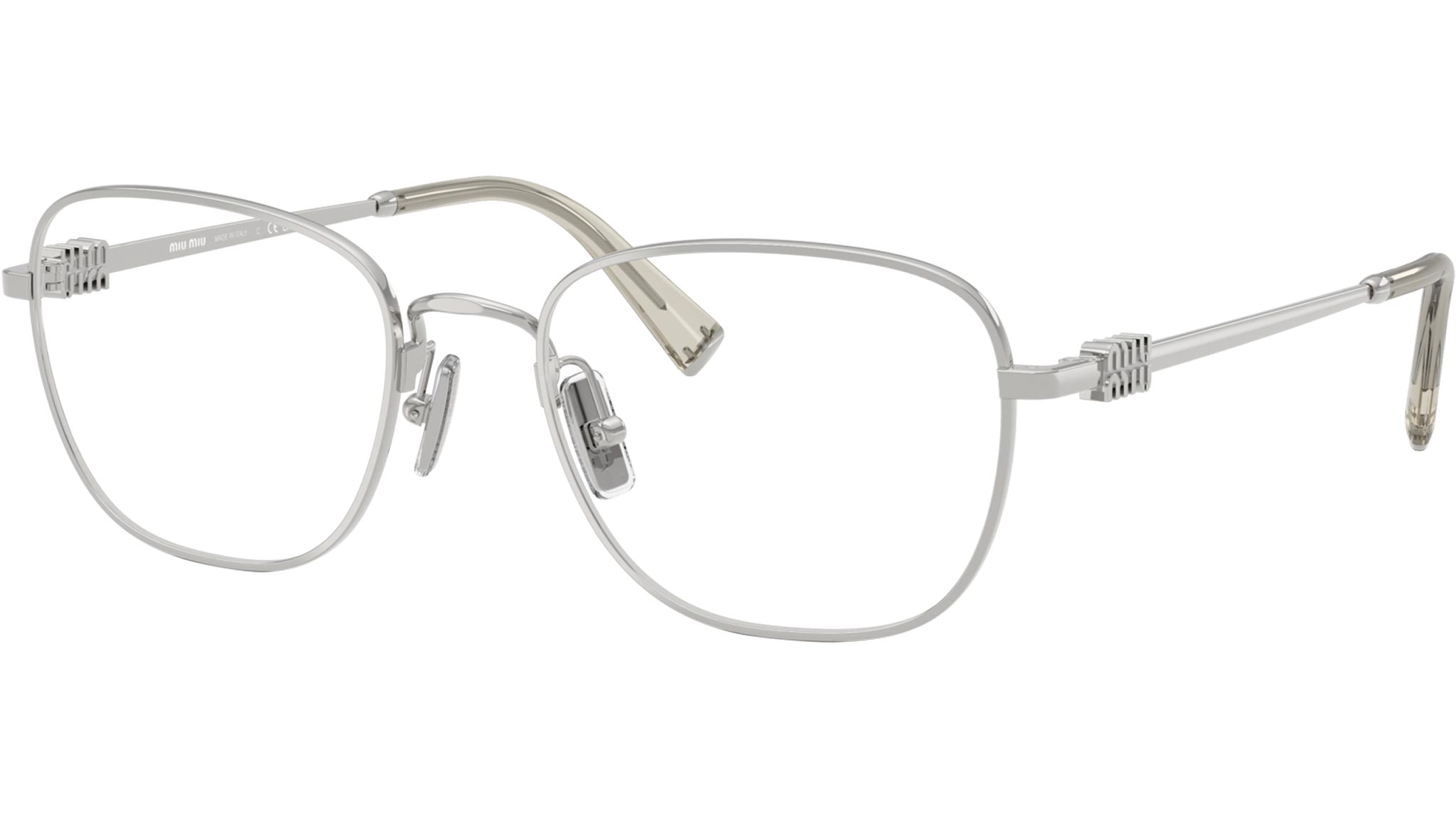 Miu Miu Glasses Sunglasses Silver MIU MIU Glasses MU 53WV Miu Miu Glasses 1BC1O1 Silver - eye-oo.com main image 3