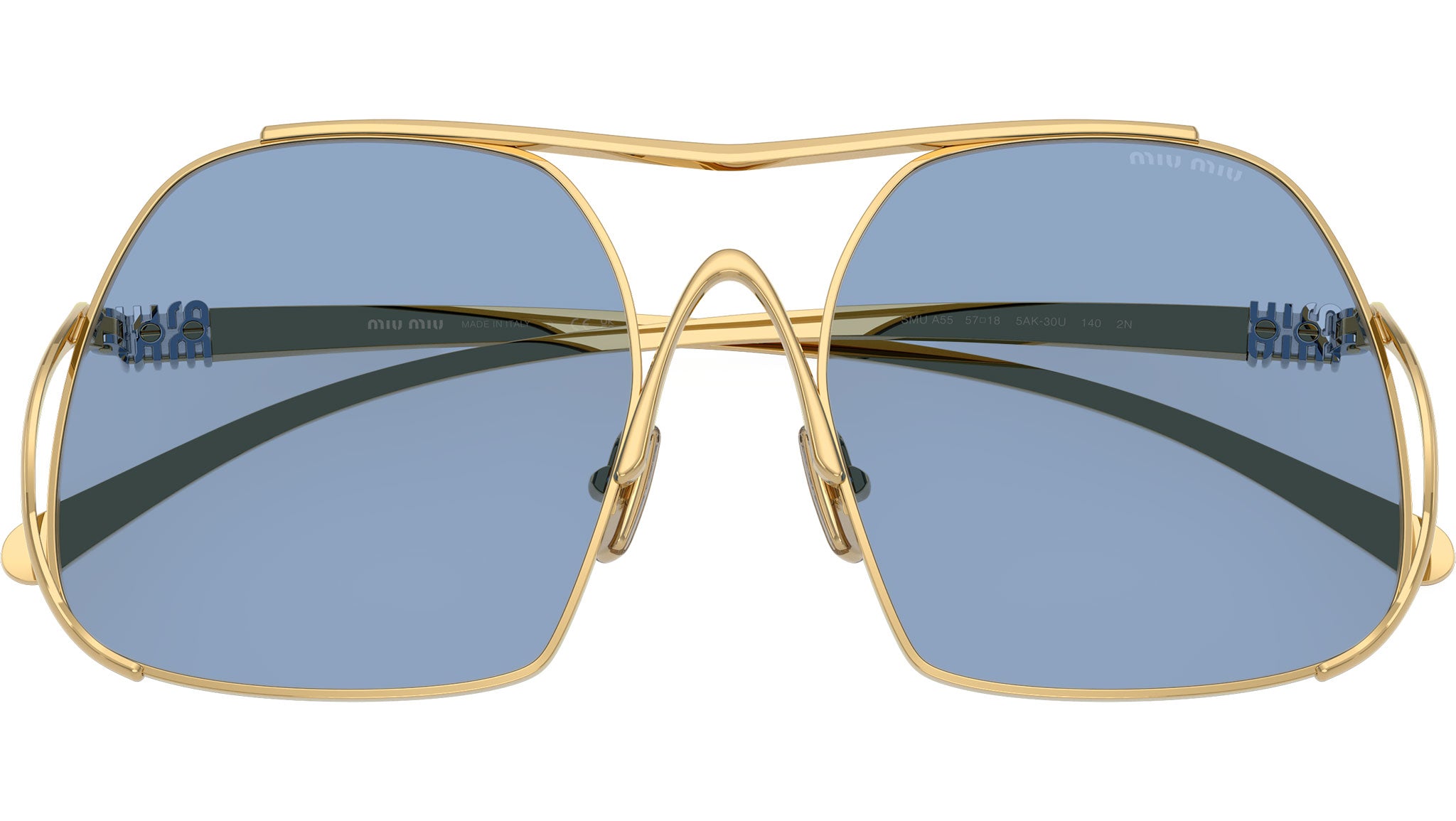 Miu Miu MUA55S Sunglasses 5AK30U Gold - eye-oo.com