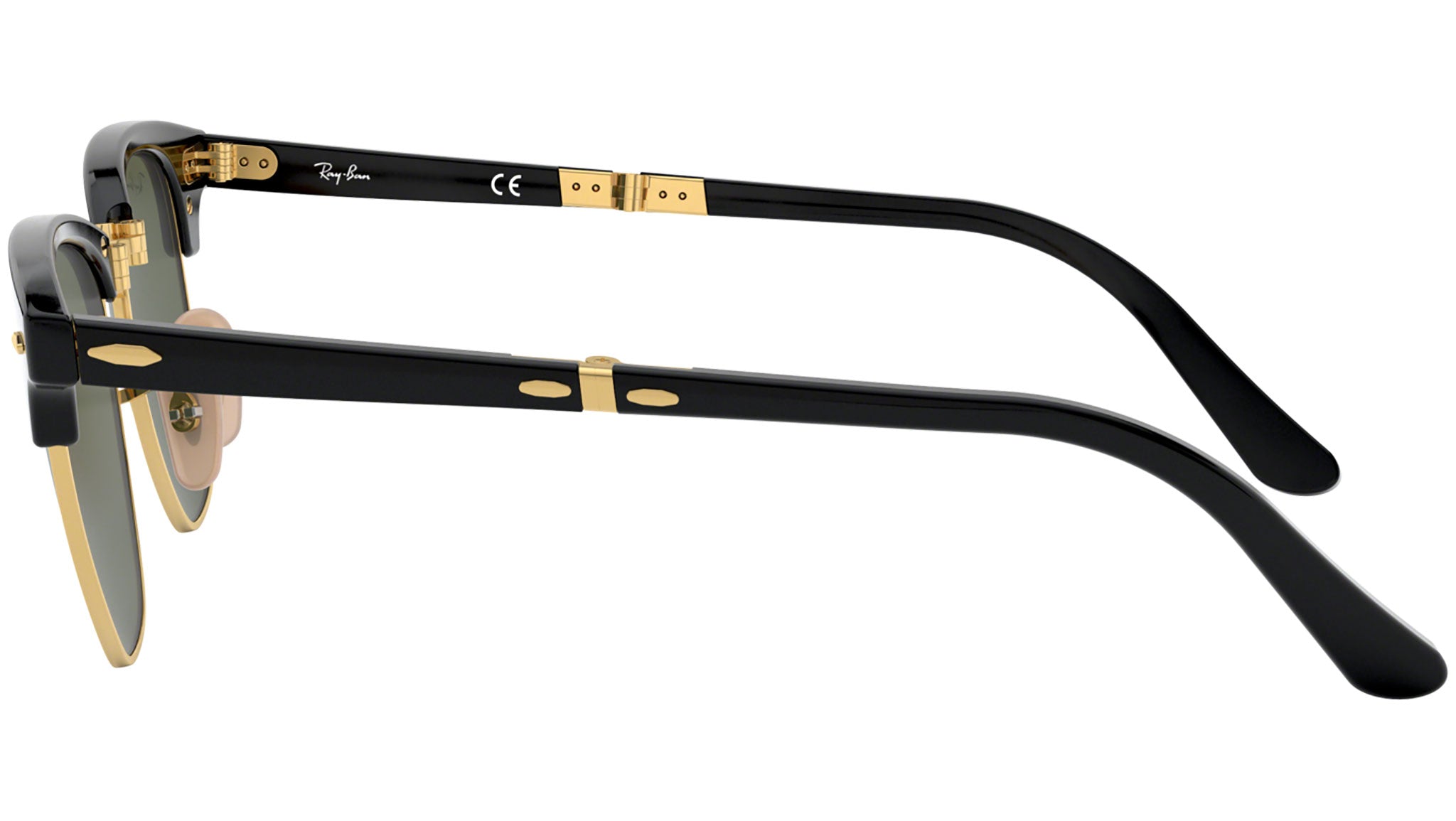 Ray-Ban Clubmaster Folding RB2176 901 Black Sunglasses - eye-oo.com