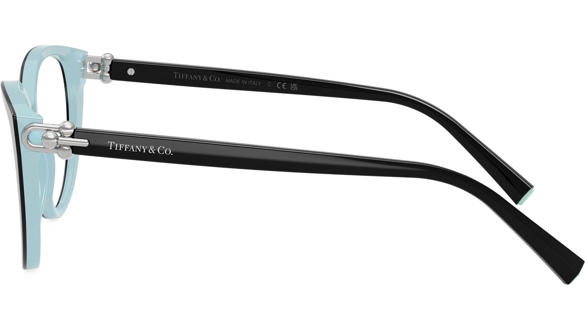 TF2292 Tiffany Glasses 8055 Black on Tiffany Blue - eye-oo.com
