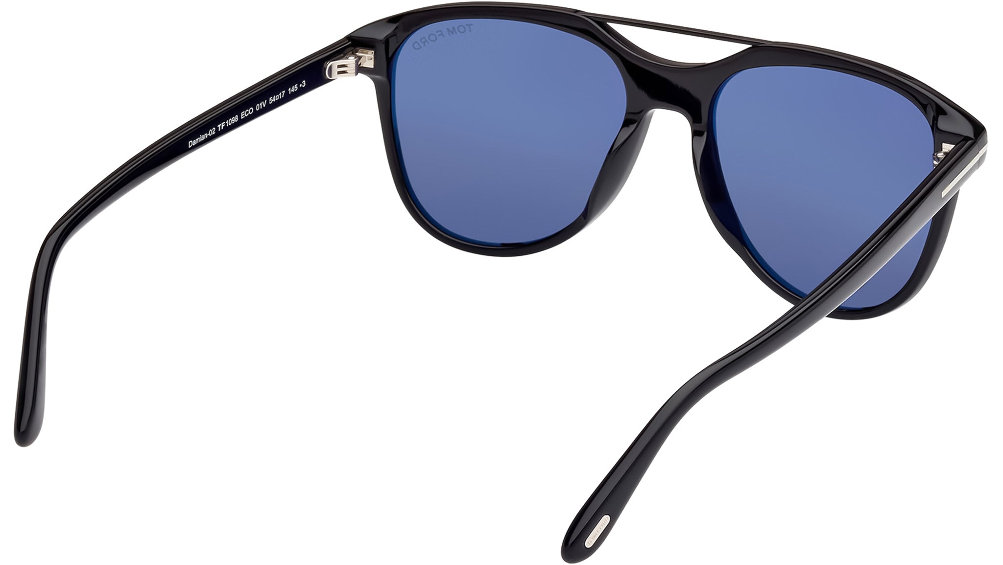 Tom Ford Damian-02 Sunglasses FT1098 01V Shiny Black - eye  display picture 3